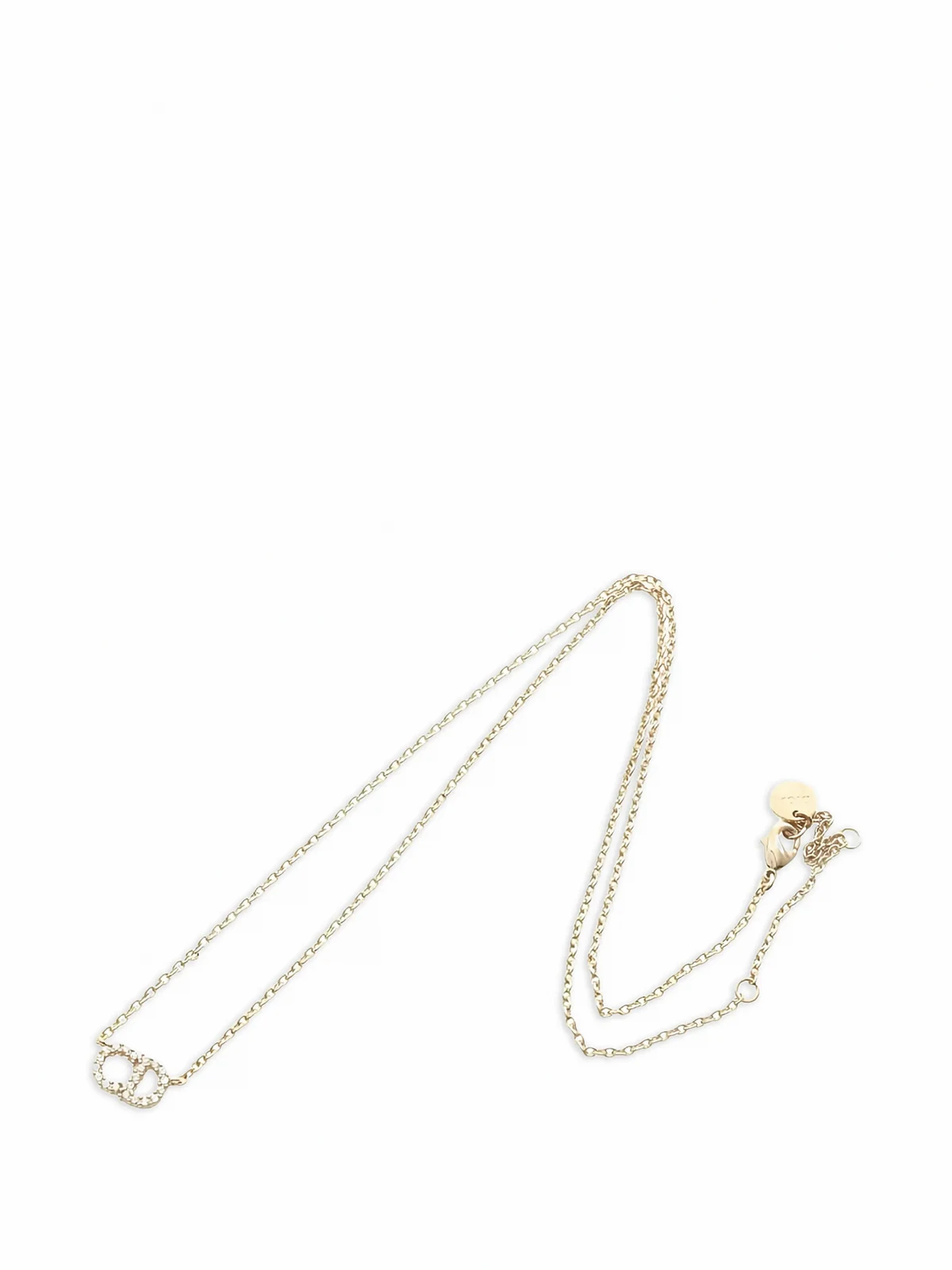 2010s CD logo rhinestone necklace