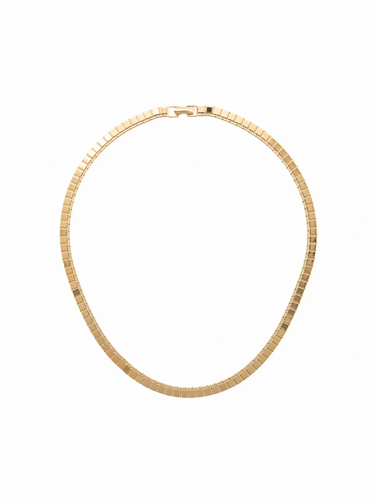 '1970s square link necklace