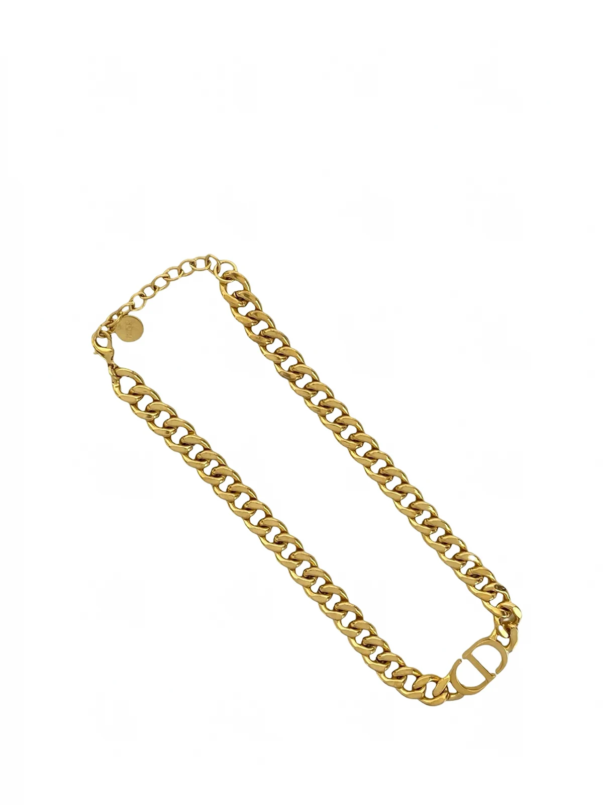 2000-2010 Gold Plated CD Logo Chain Link Necklace costume necklace