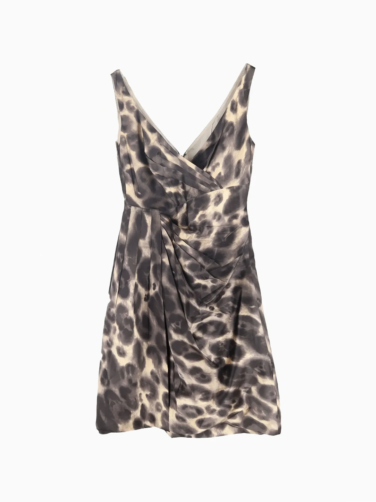 leopard-print wrap mini dress