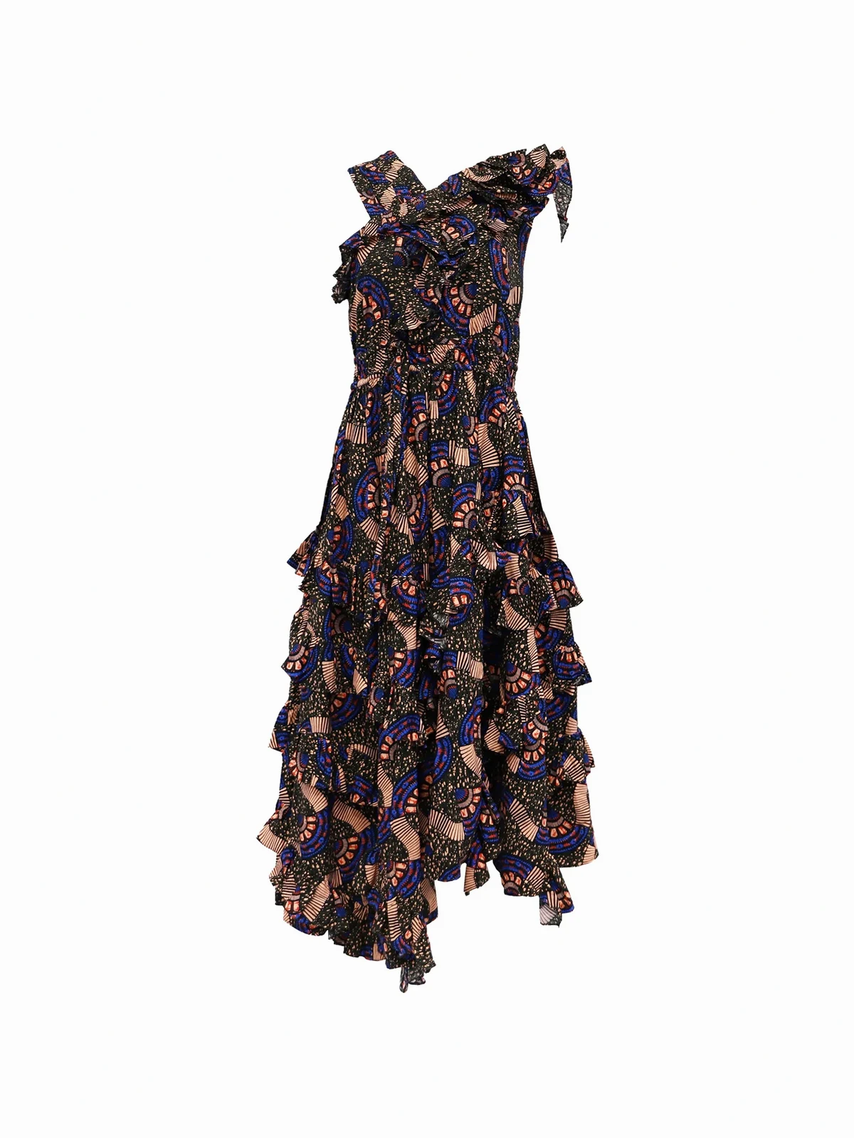 Imogen printed ruffled dress