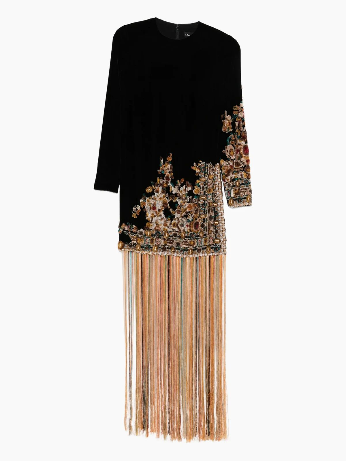 embroidered fringed dress