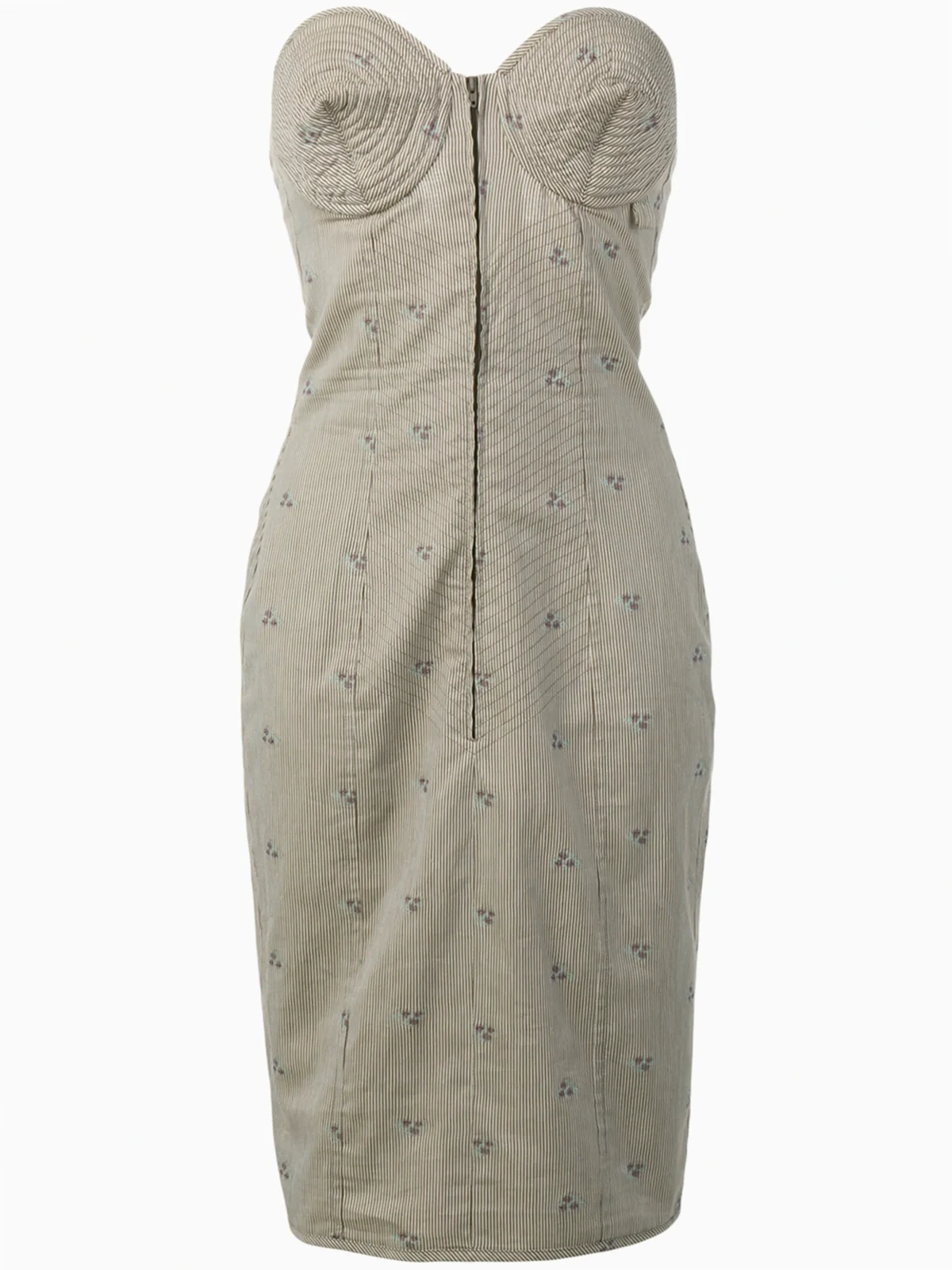 1985 Gestreiftes Bustierkleid