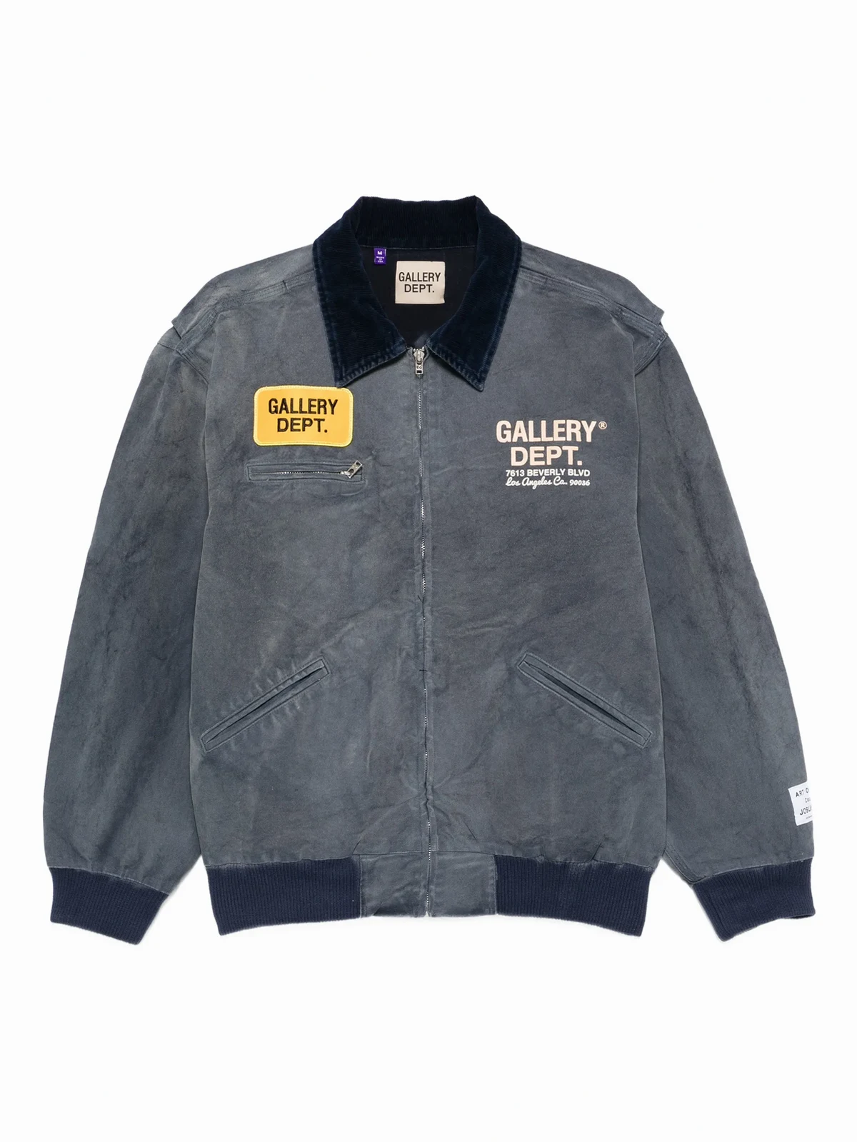 Jeansjacke mit Cordkragen