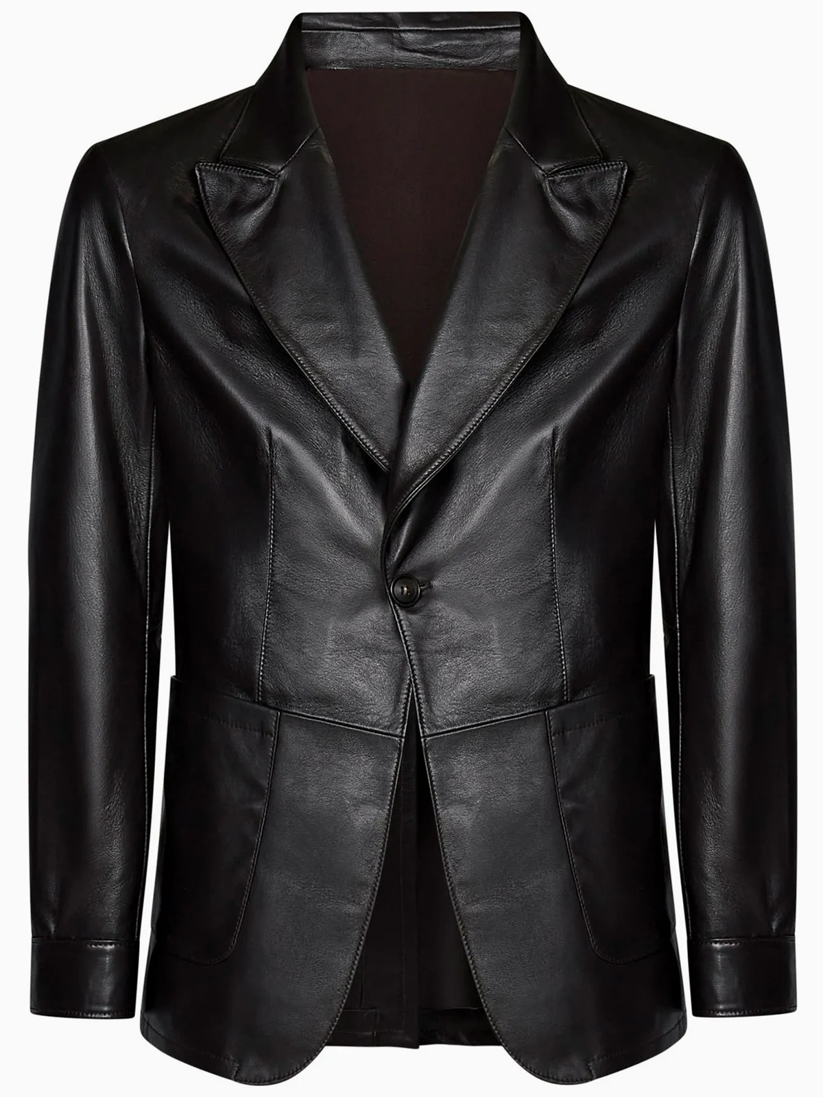 Einreihiges Sakko aus Leder