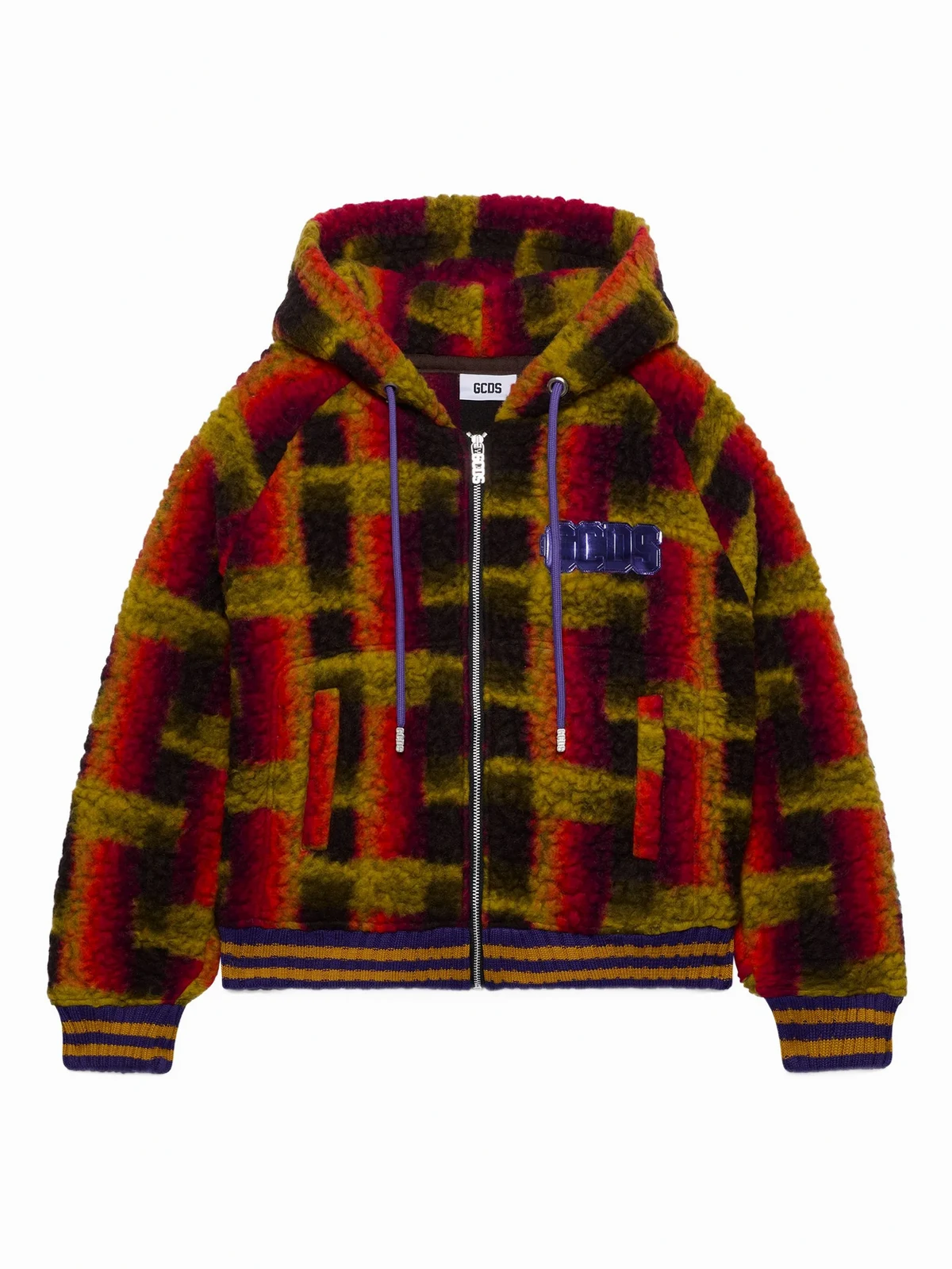 Karierte Kapuzenjacke