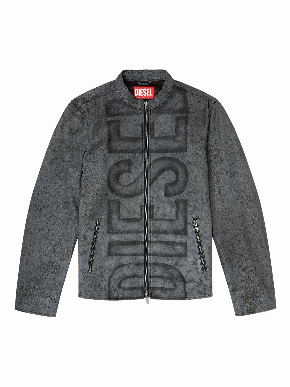 L-Evert-A Lederjacke mit Logo