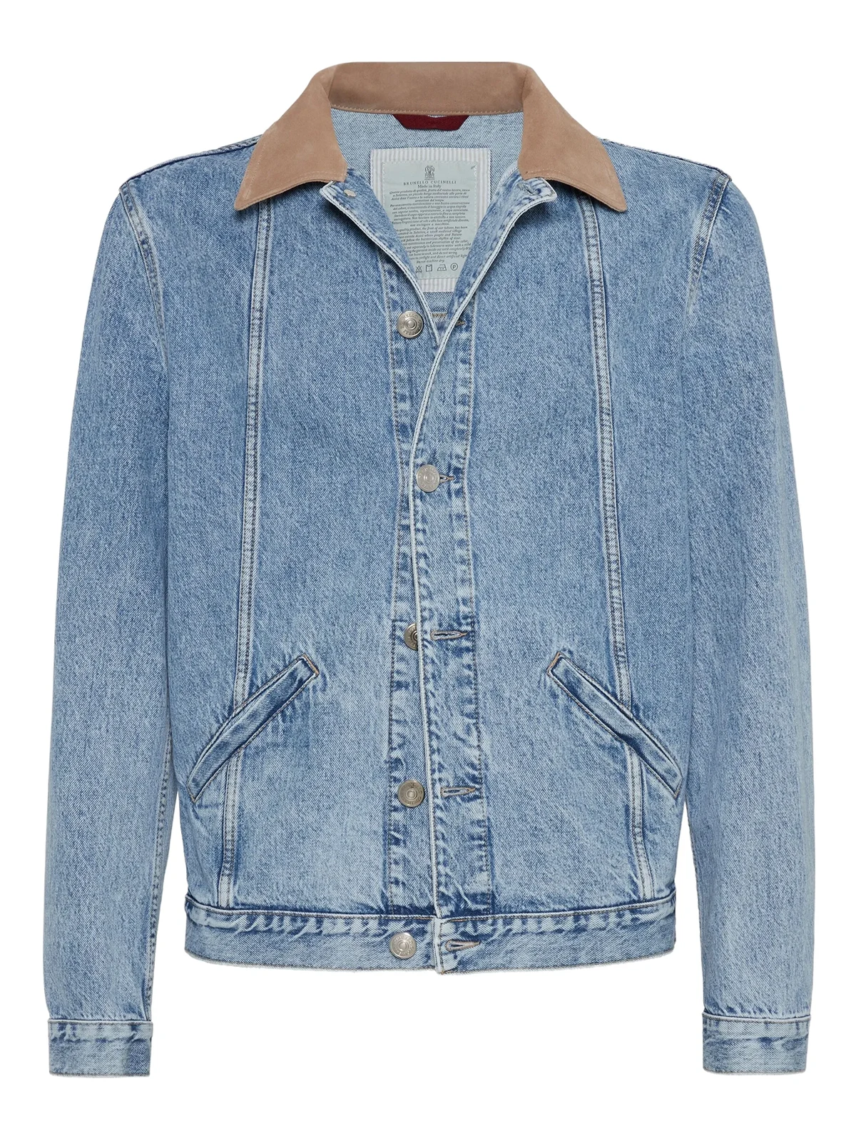 contrasting-collar denim jacket