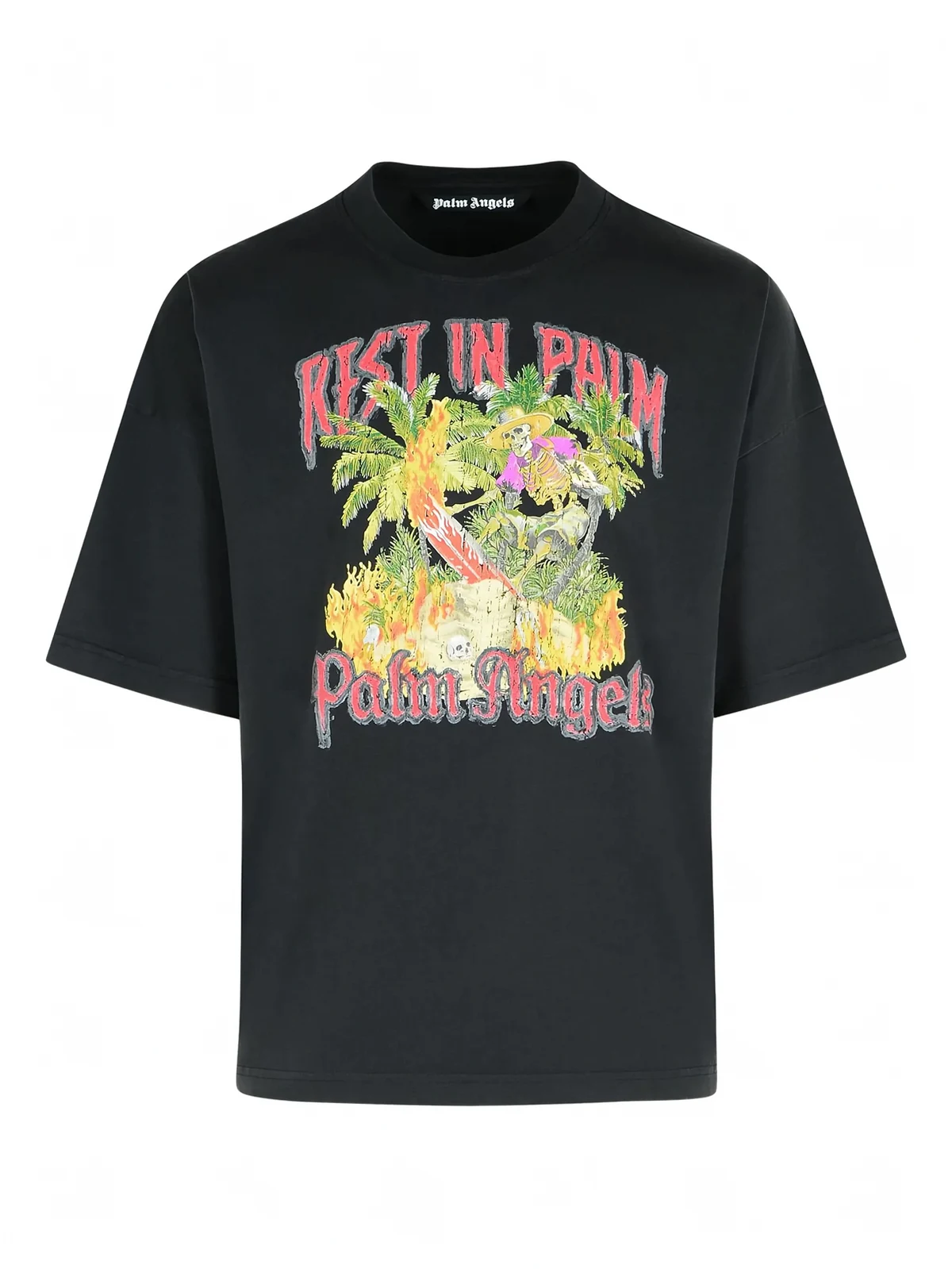 Rest in Palm T-Shirt mit rundem Ausschnitt