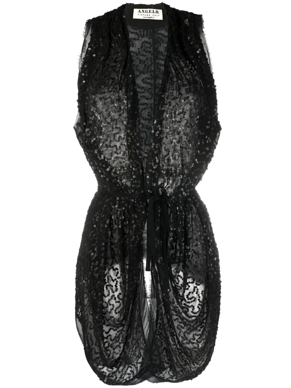 2010s sequin-embellished sleeveless jacket