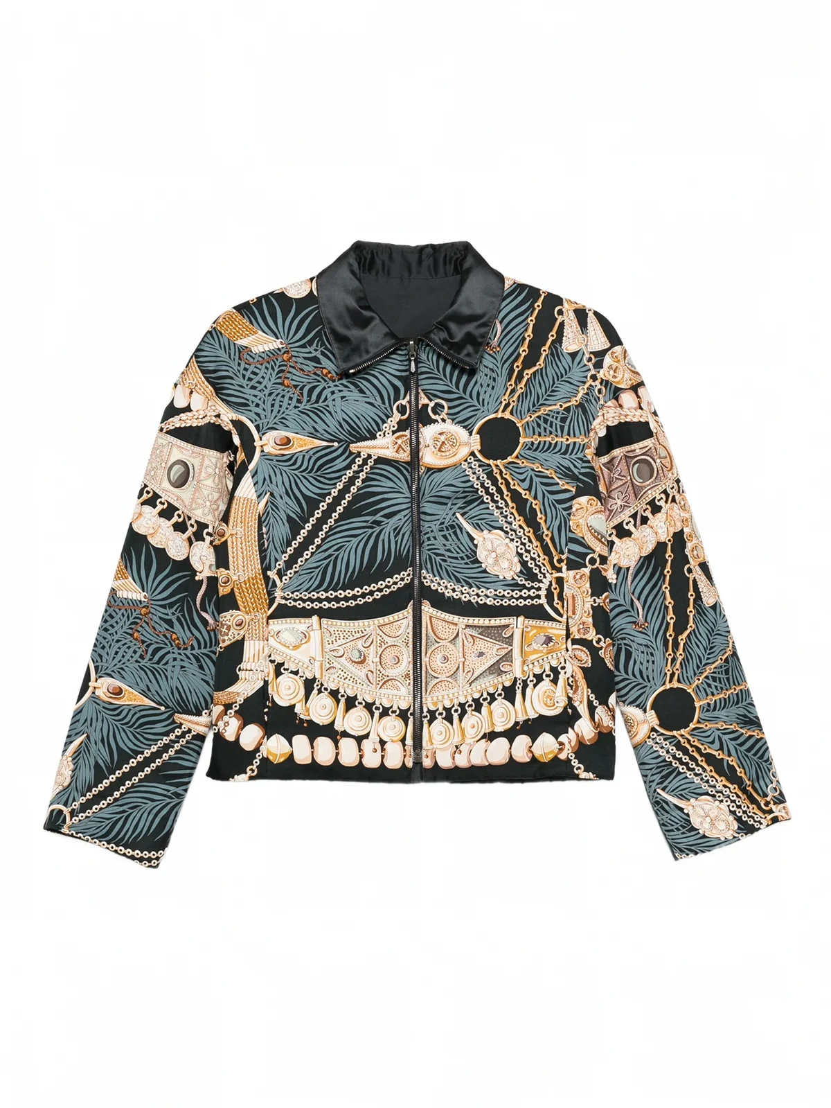 2000s reversible chain-pattern jacket