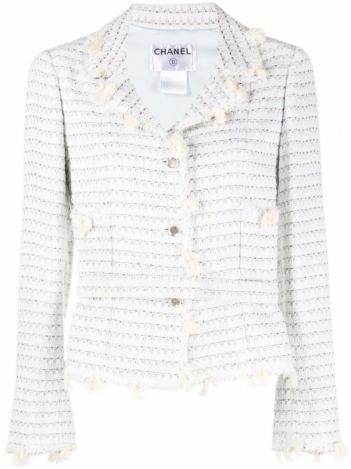 2005 tweed-knit belted jacket