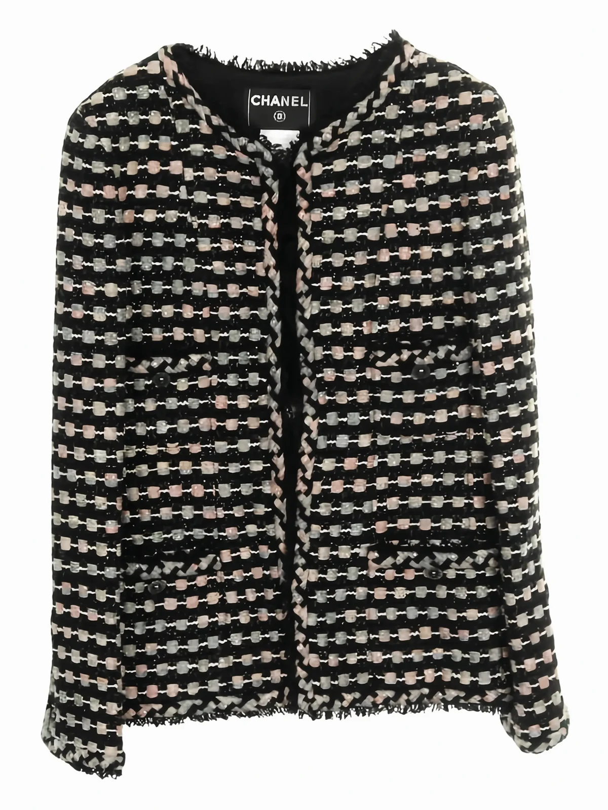 1986-1988 Tweed-Jacke ohne Kragen