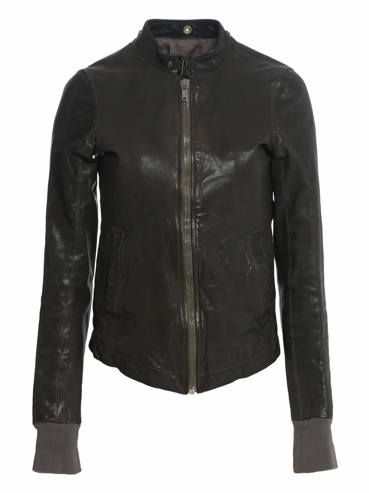 Lederjacke mit Reißverschluss
