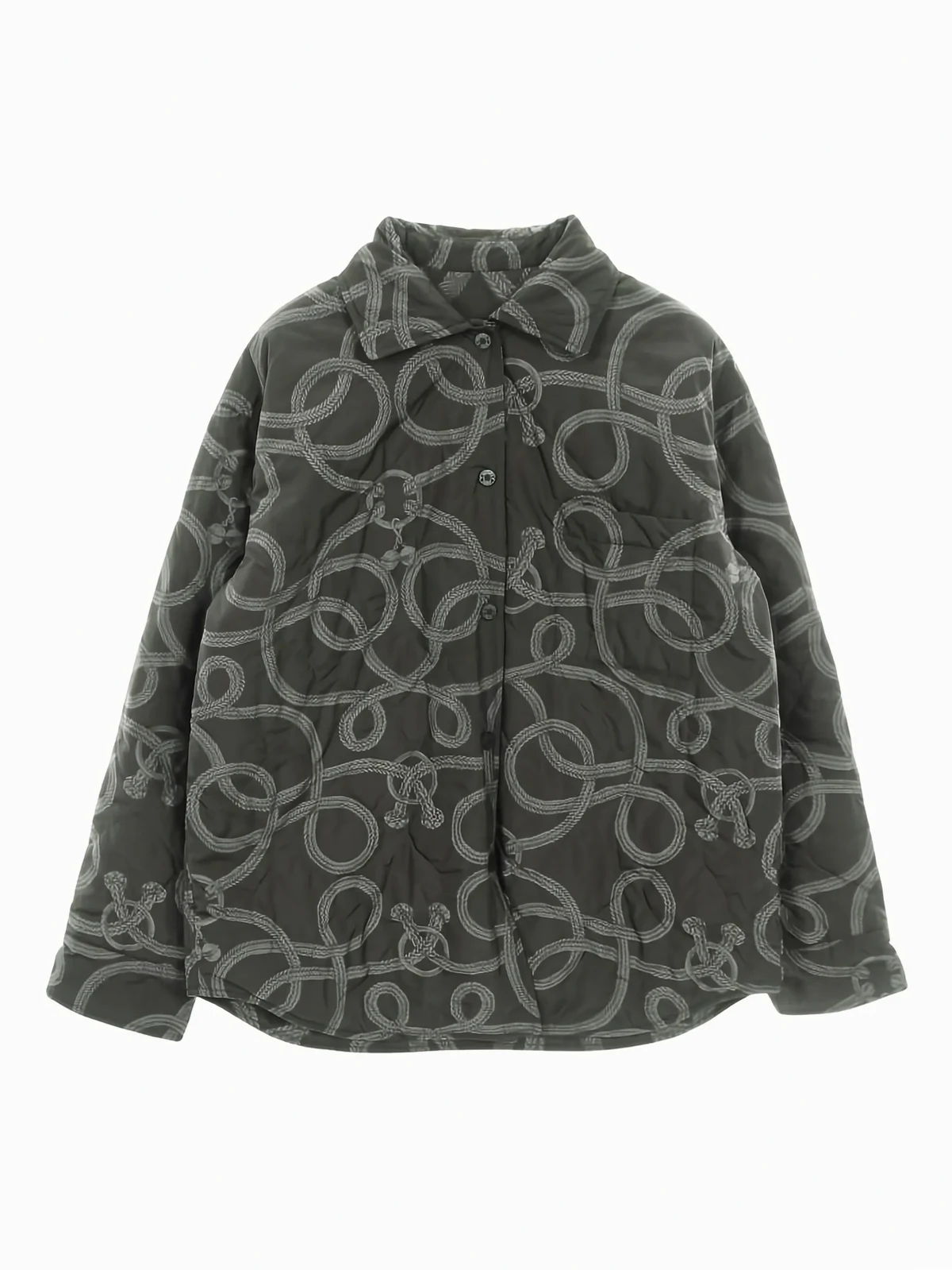 2020s Hemdjacke mit durchgehendem Muster