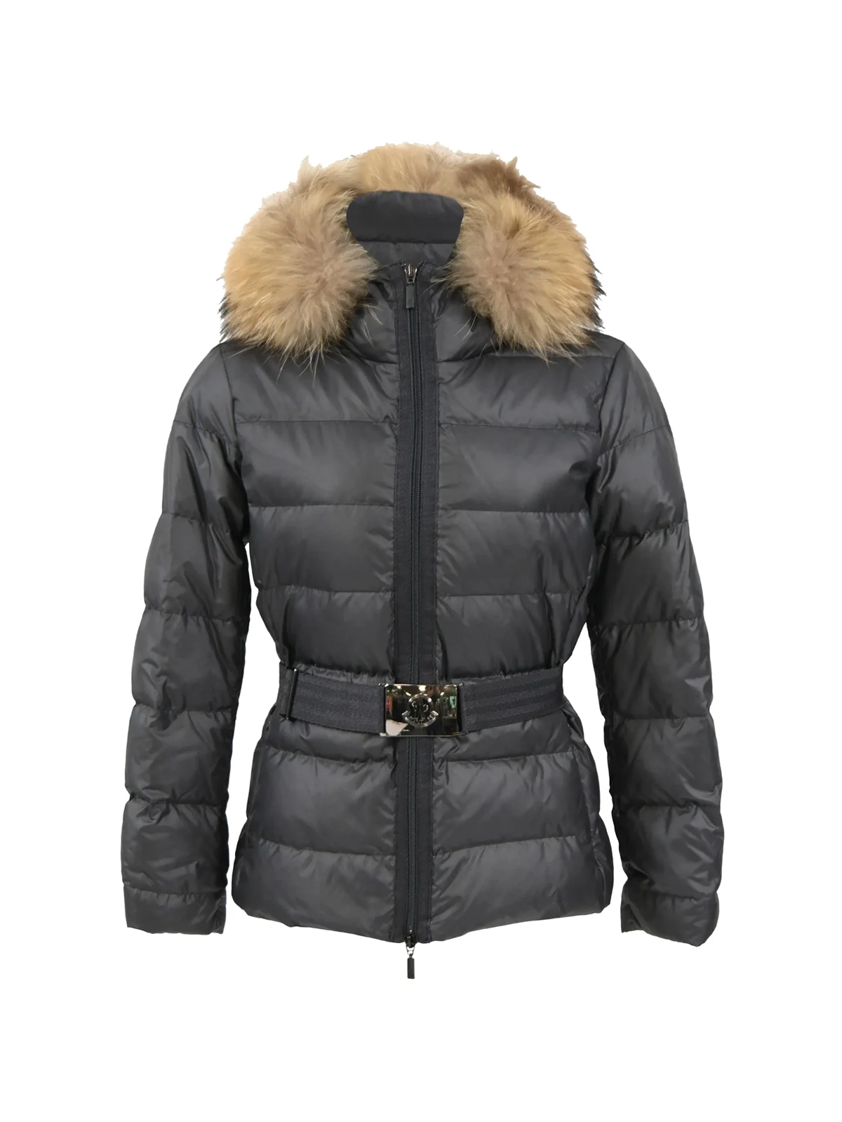Gefütterte Jacke mit Pelzbesatz