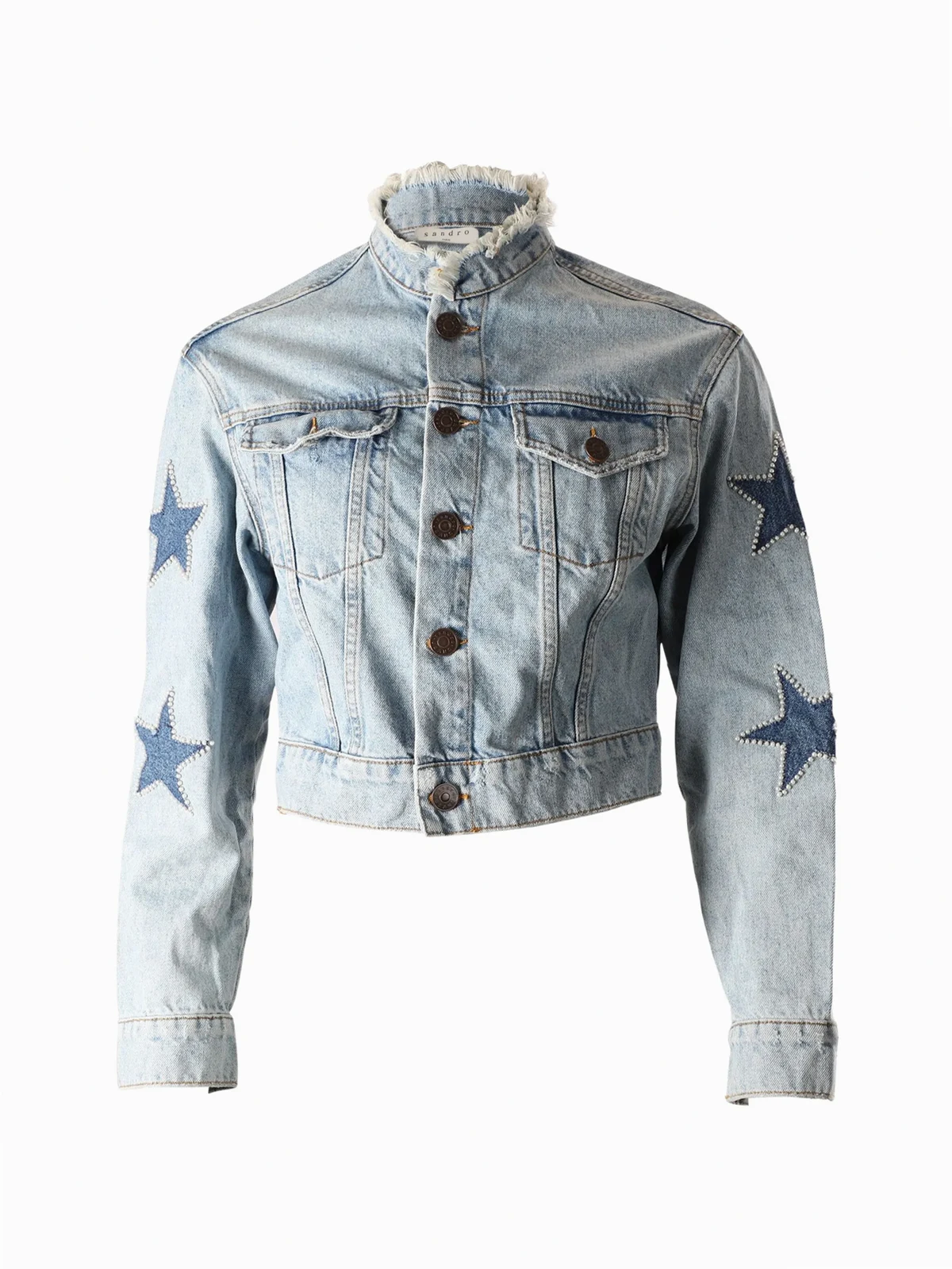star-embellishment denim jacket