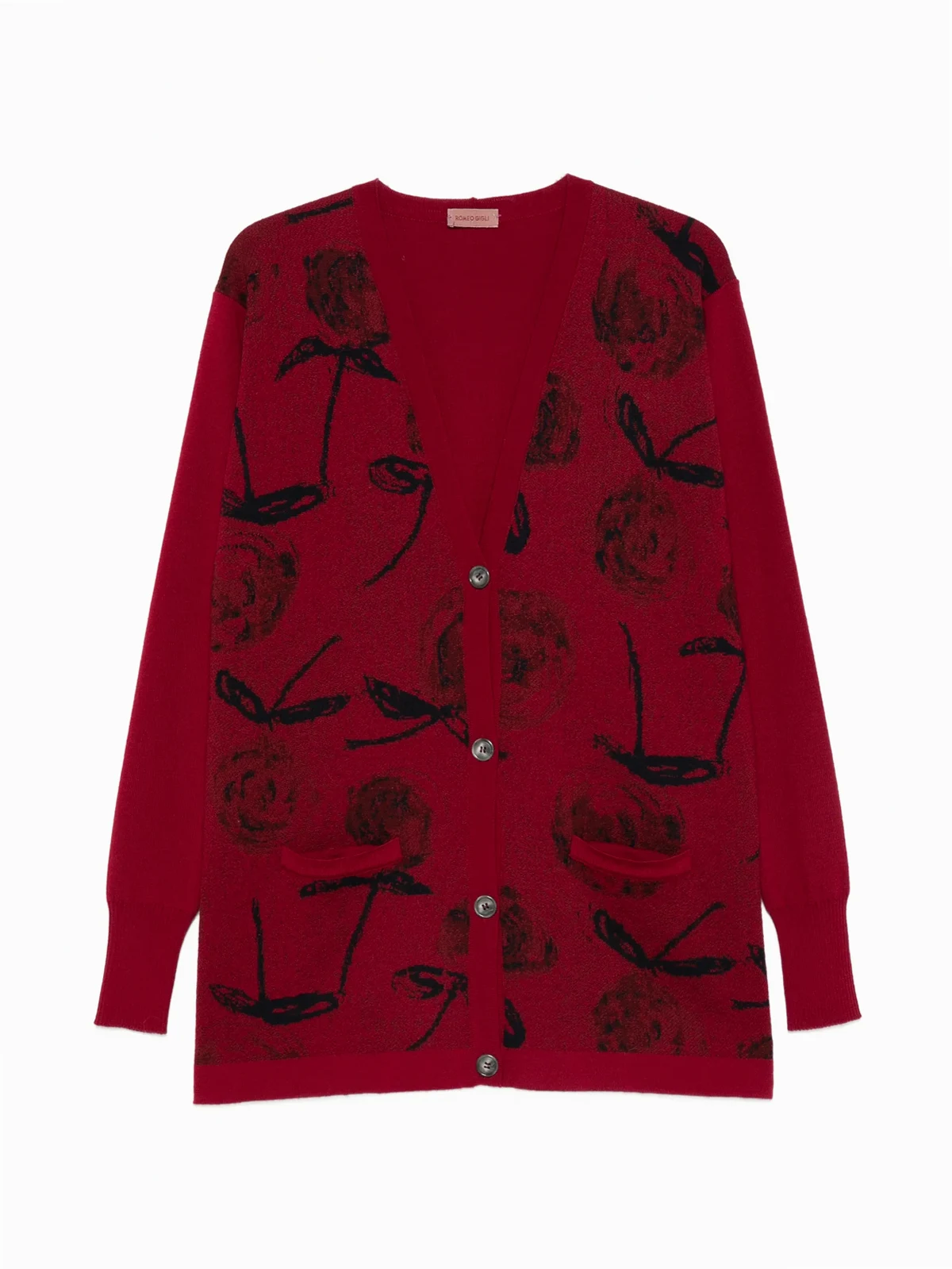 1990s Cardigan mit Blume