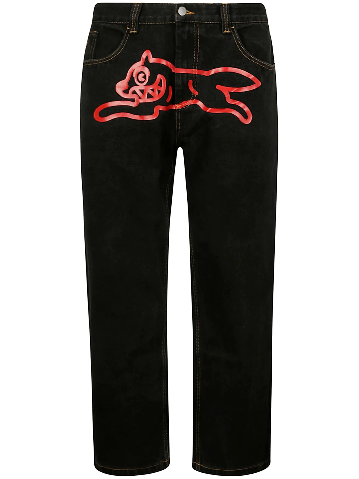 Running Dog-print jeans