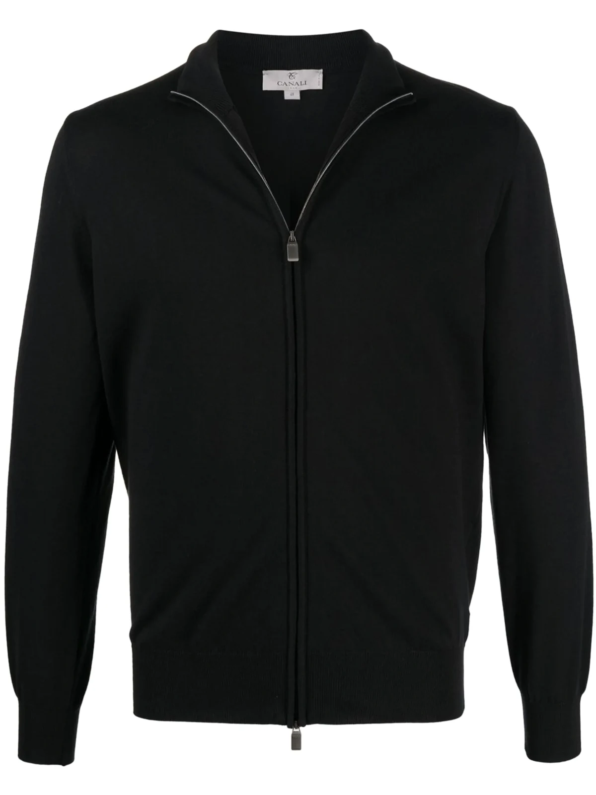 funnel neck zip-up jumper