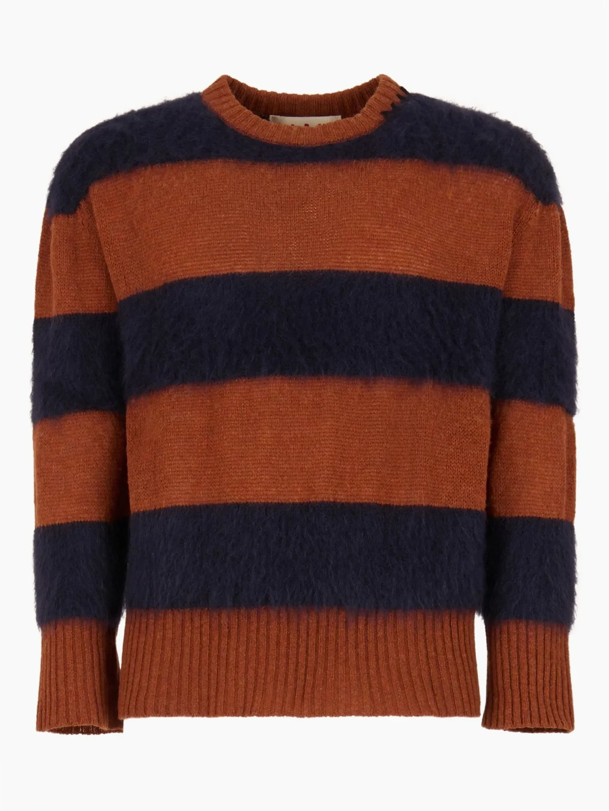 striped virgin wool sweatshirt