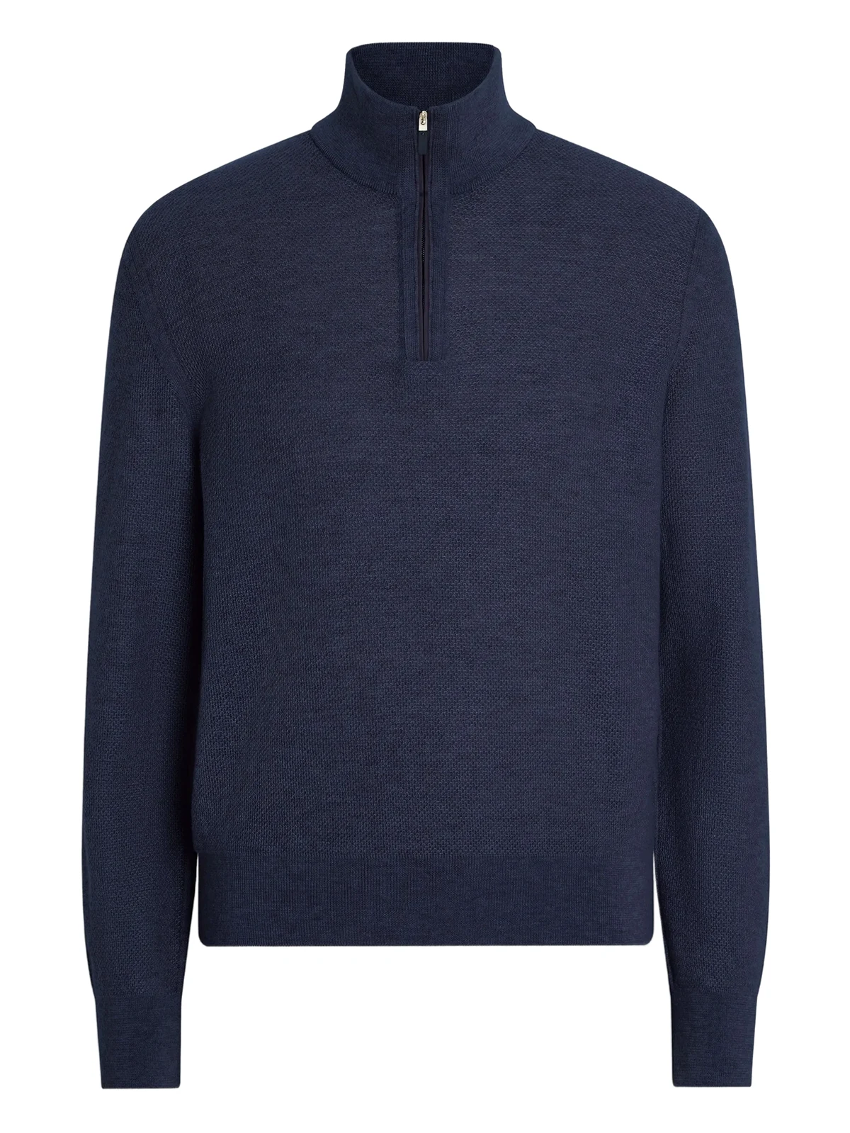 mock-neck half-zip cashmere sweater