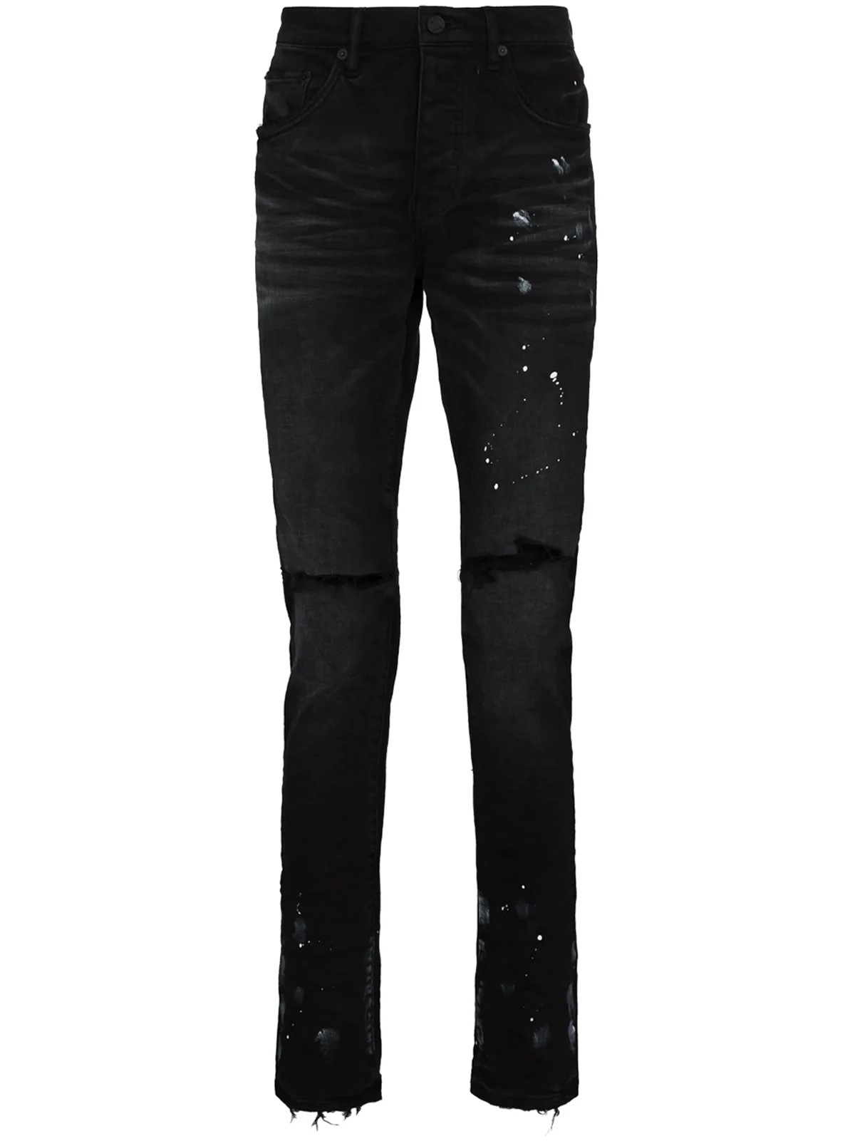 P001 Black Resin Knee Slit 'Black' "Black"