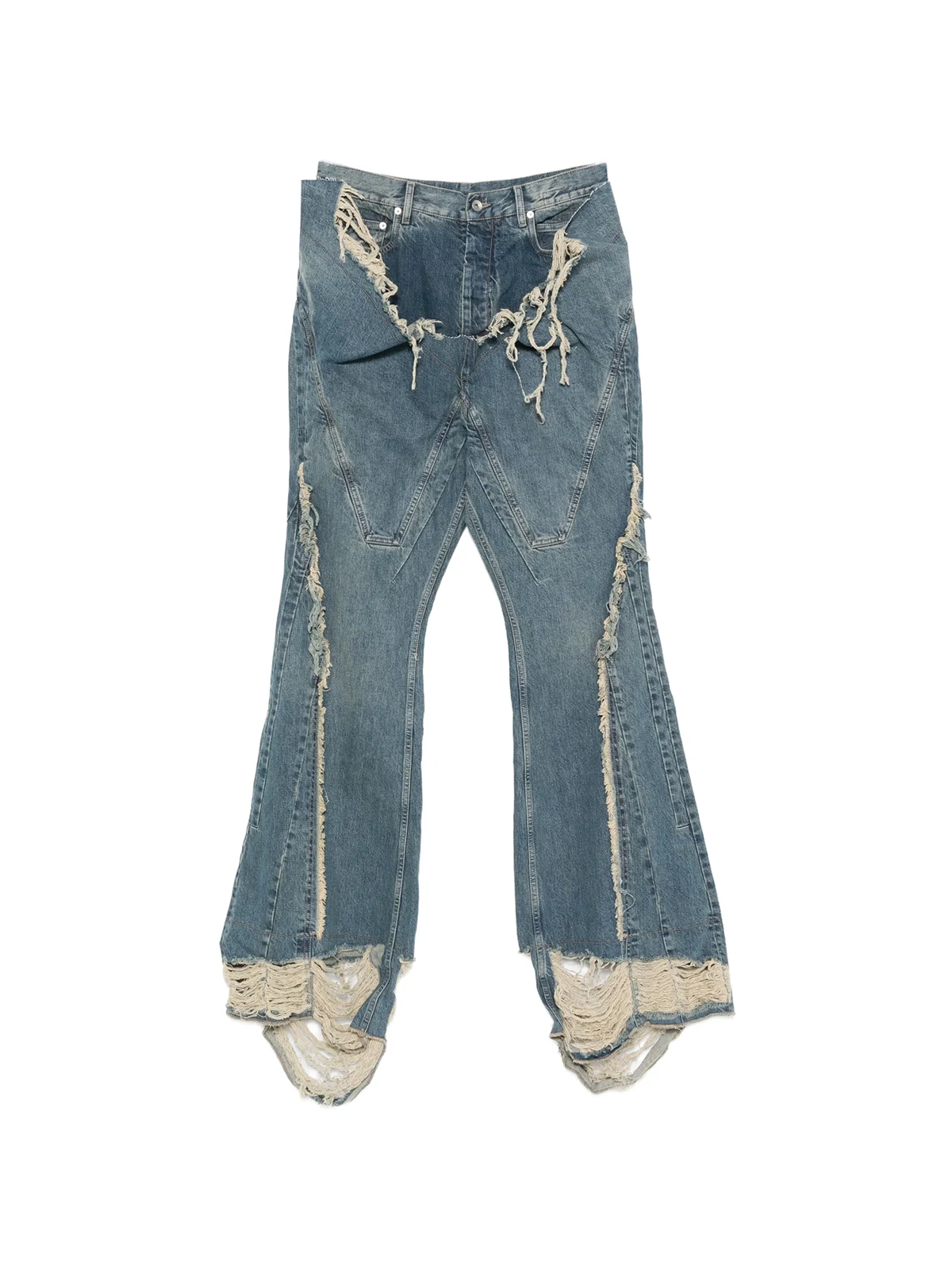 Schlagjeans im Distressed-Look