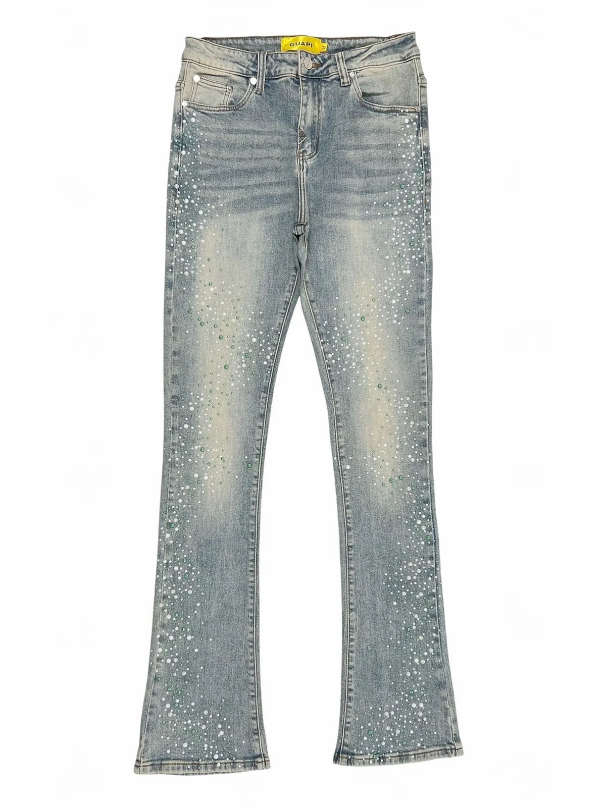 pearl-embellished jeans