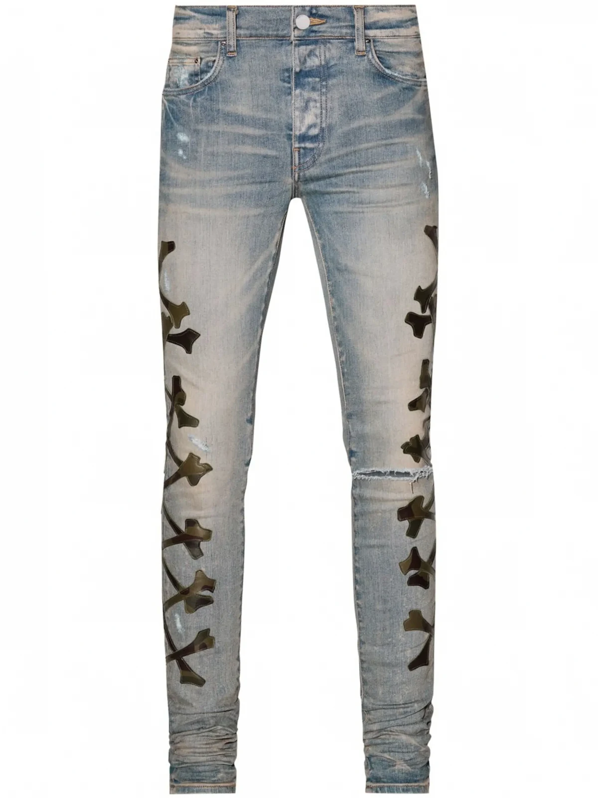 Camo Bones skinny jeans