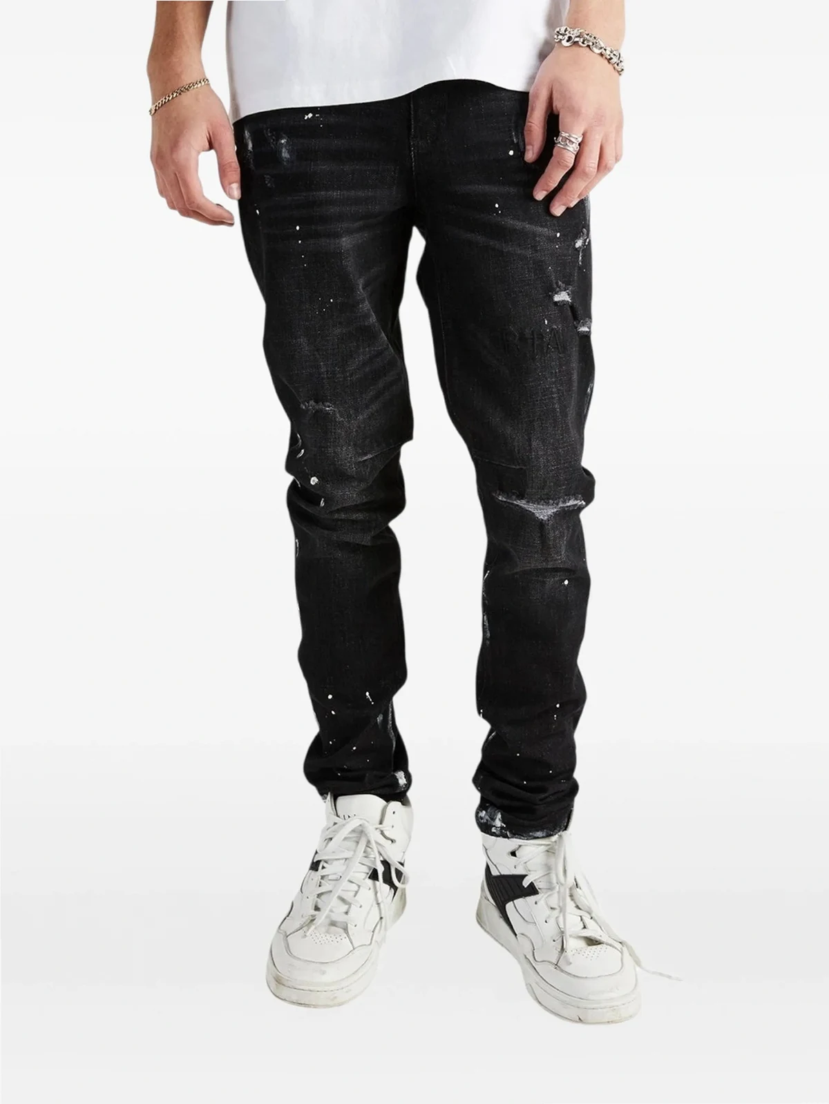 Clayton paint-splatter jeans