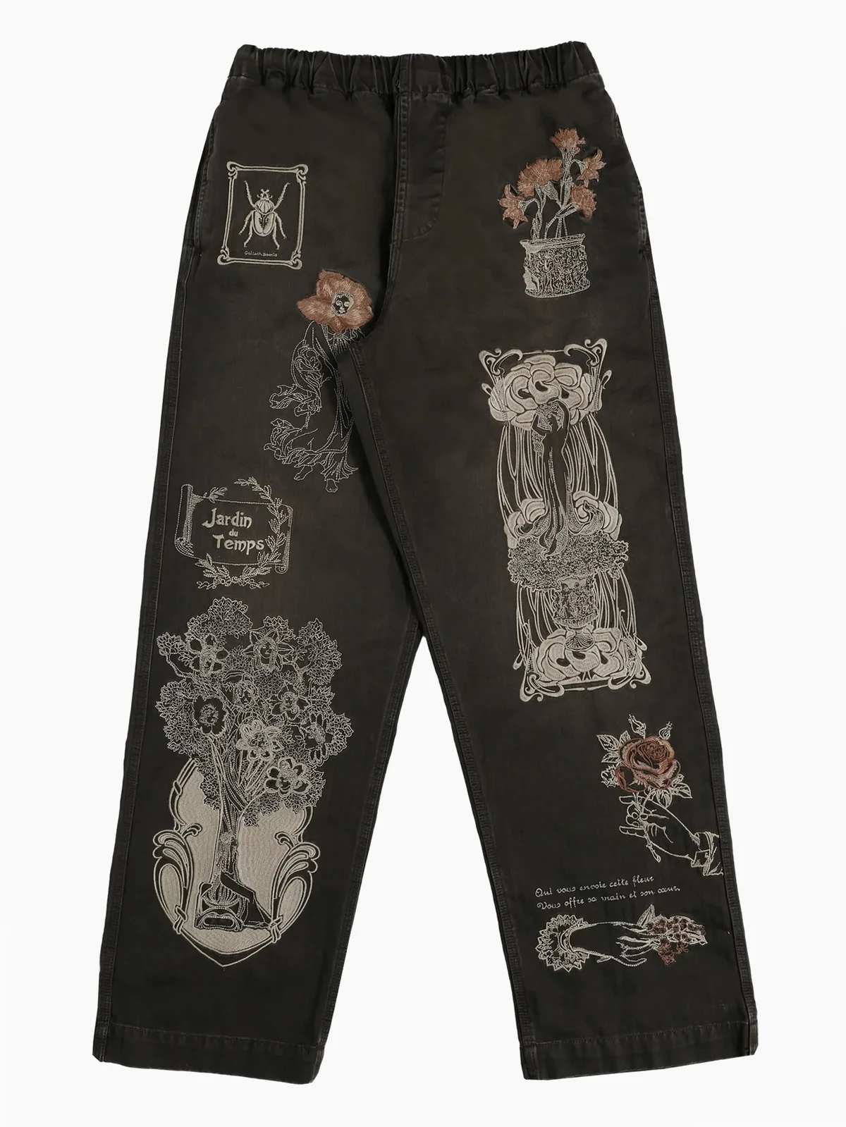 Jardin embroidered trousers