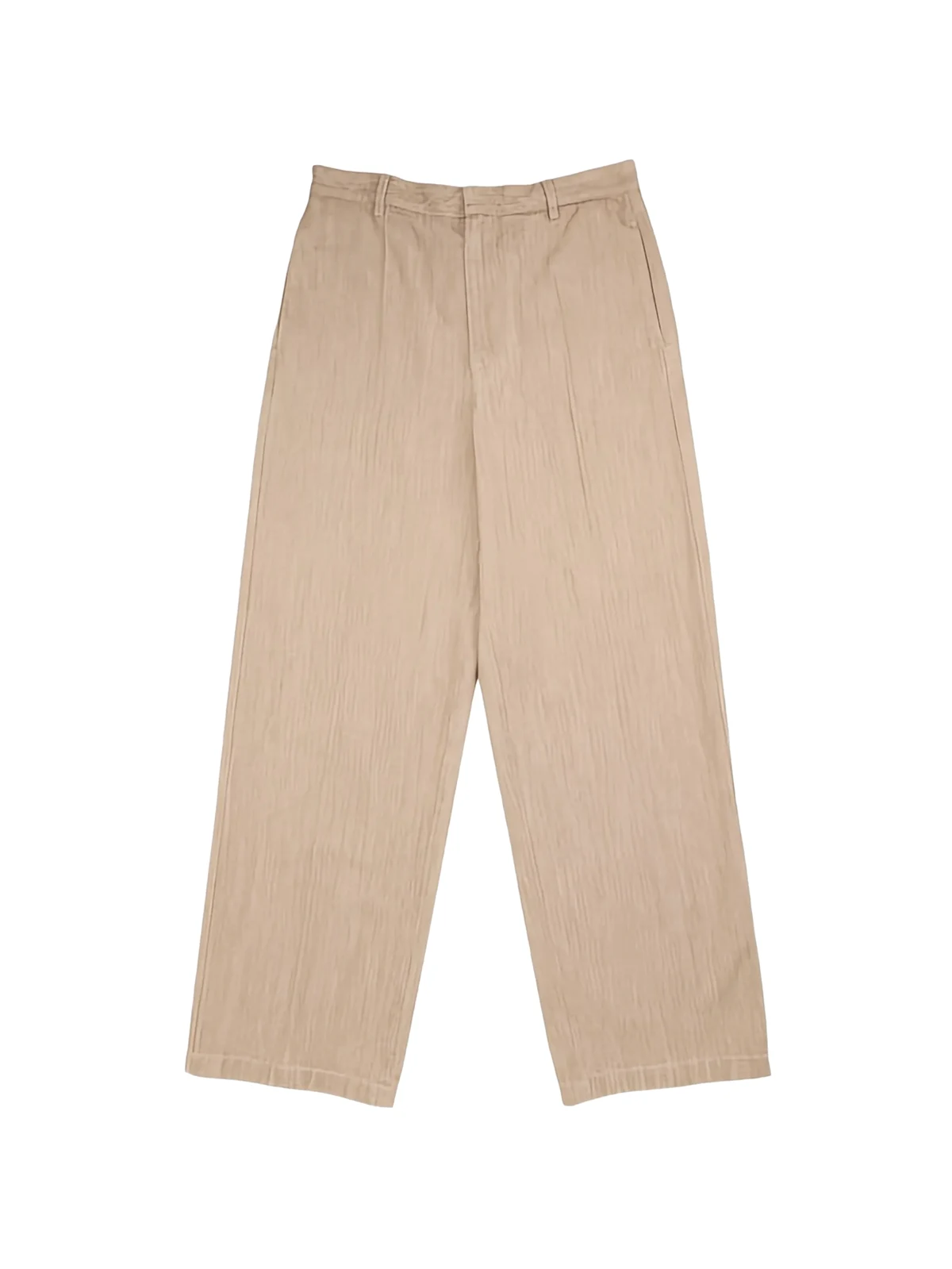pleat-detail straight-leg trousers