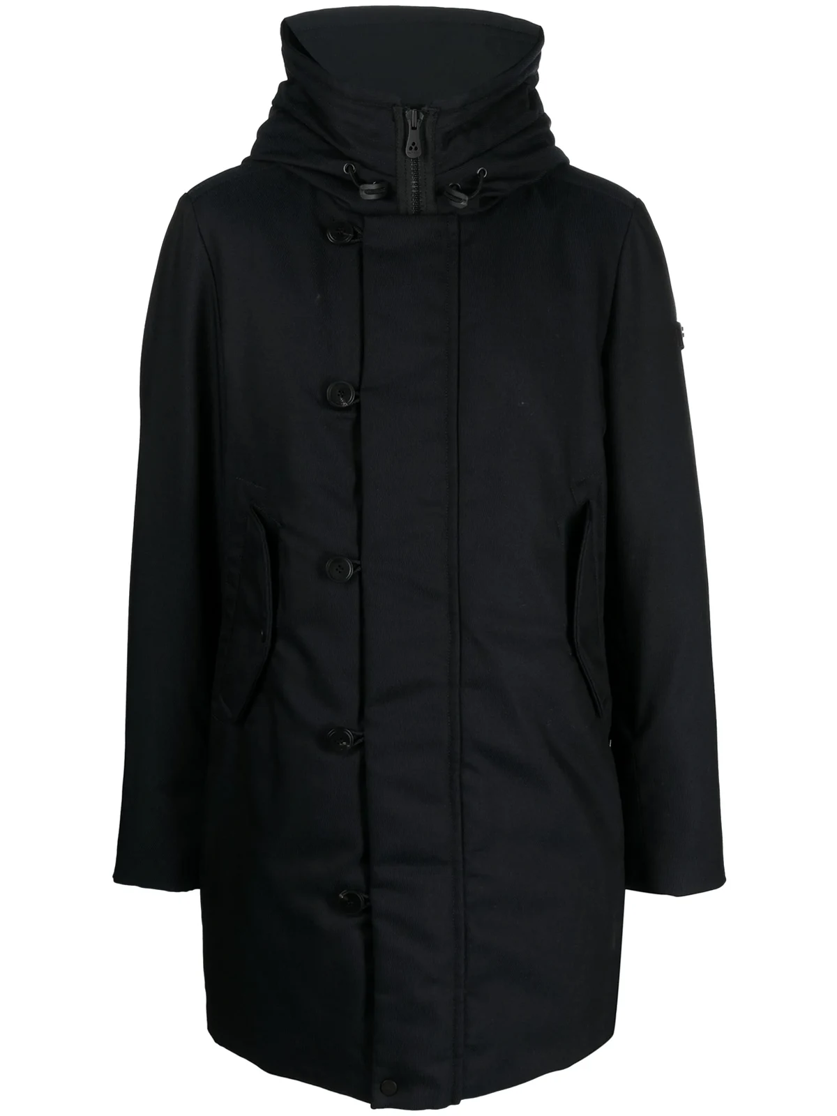 hooded feather down parka