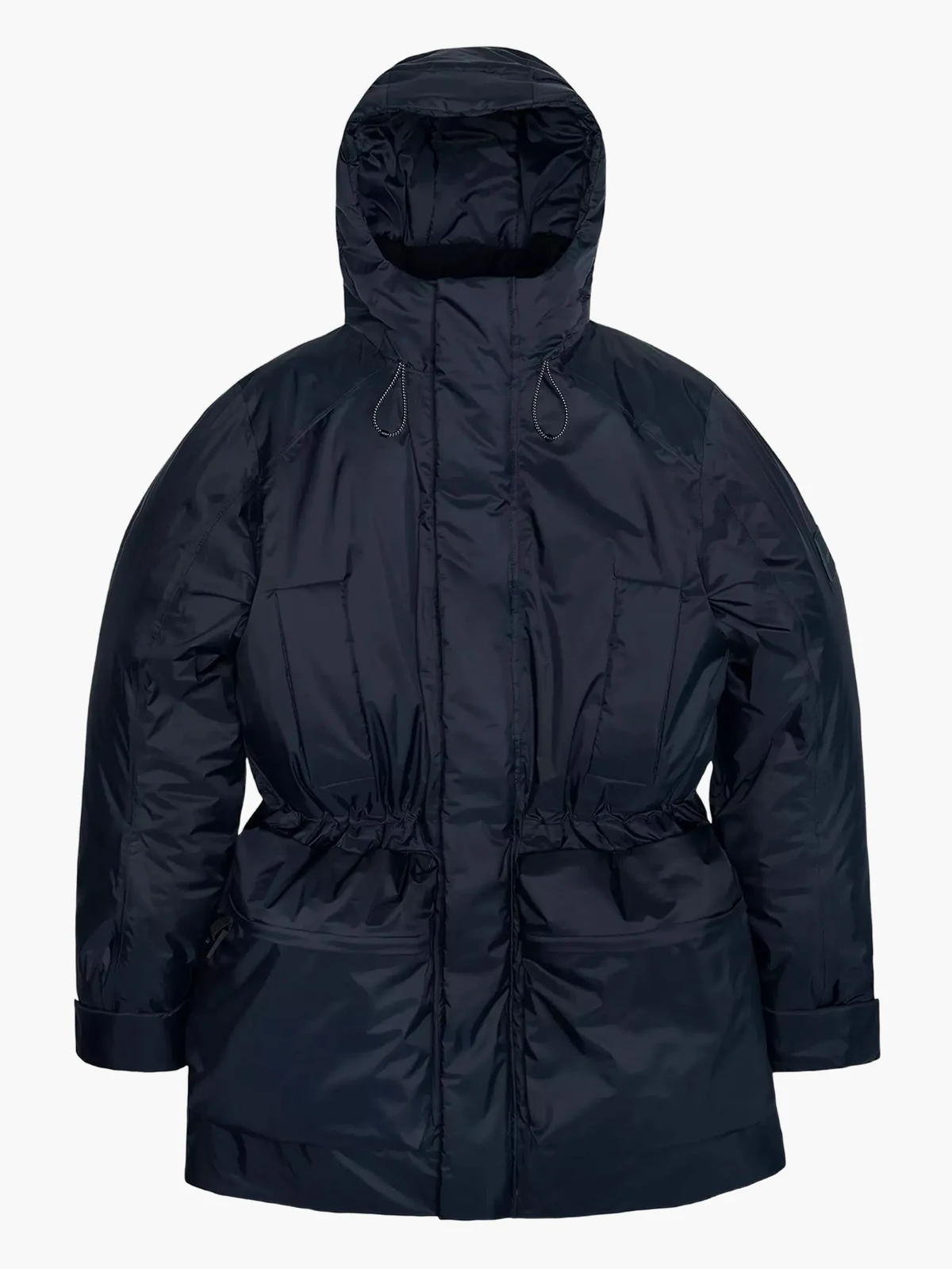 hooded drawstring parka