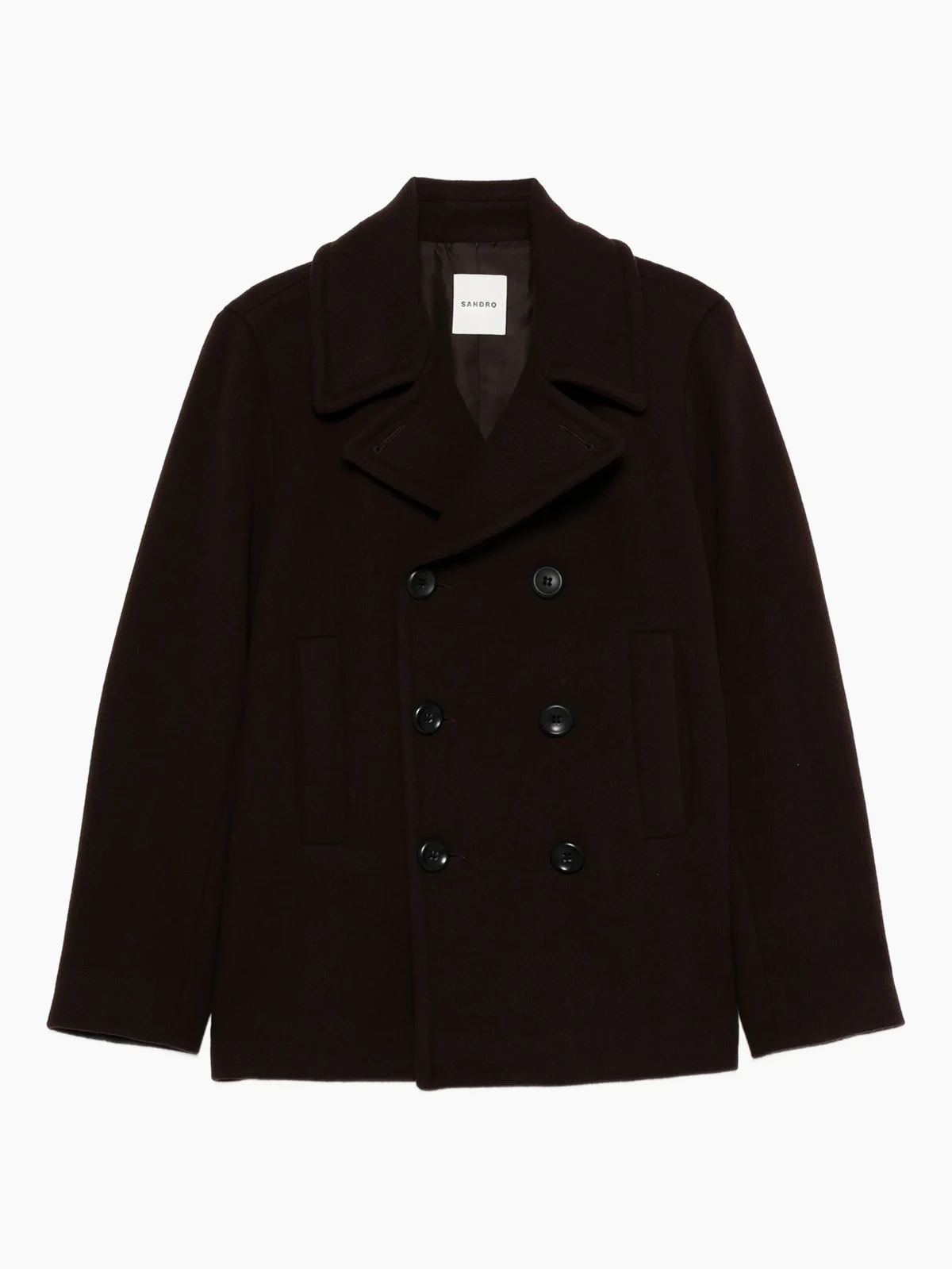 double-breasted wool peacoat