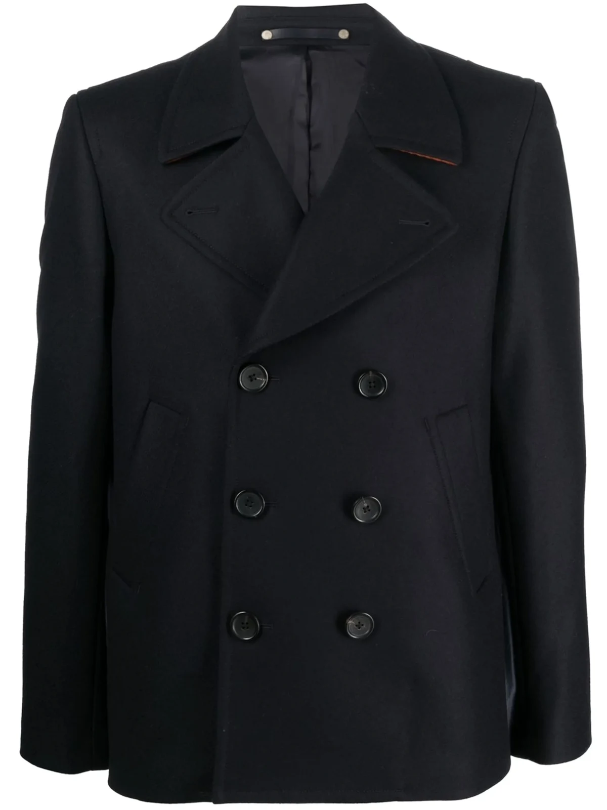 double-breasted fastening peacoat