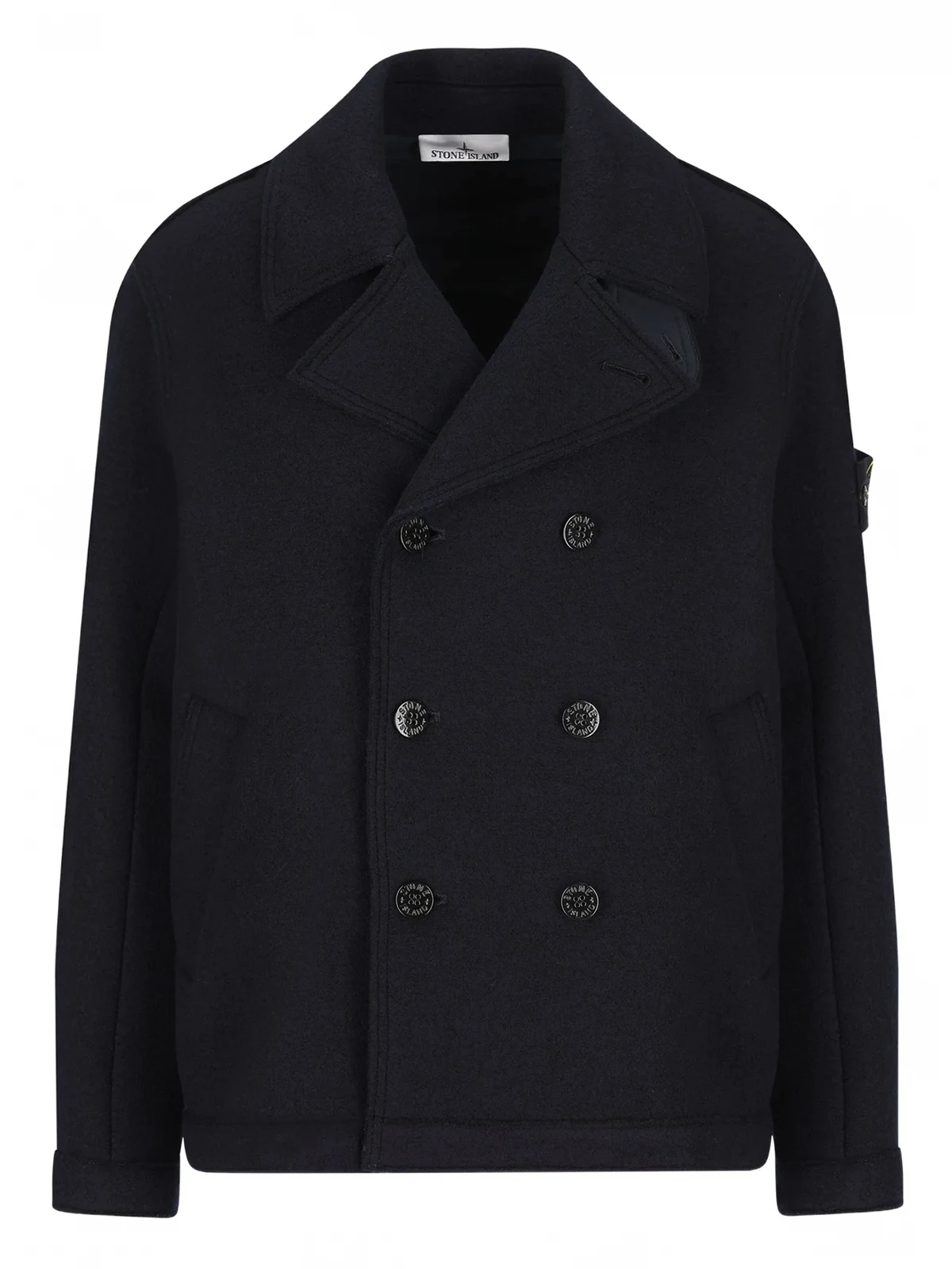 double-breasted wool peacoat