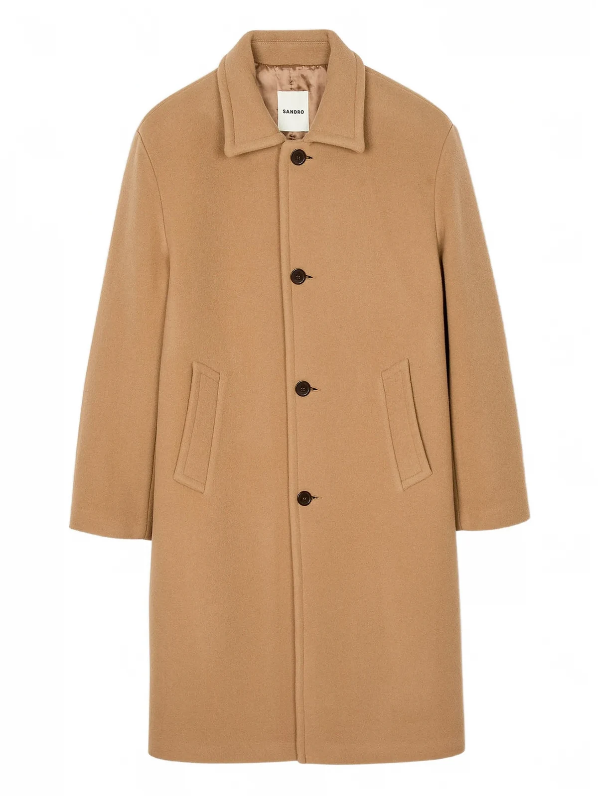 buttoned wool coat