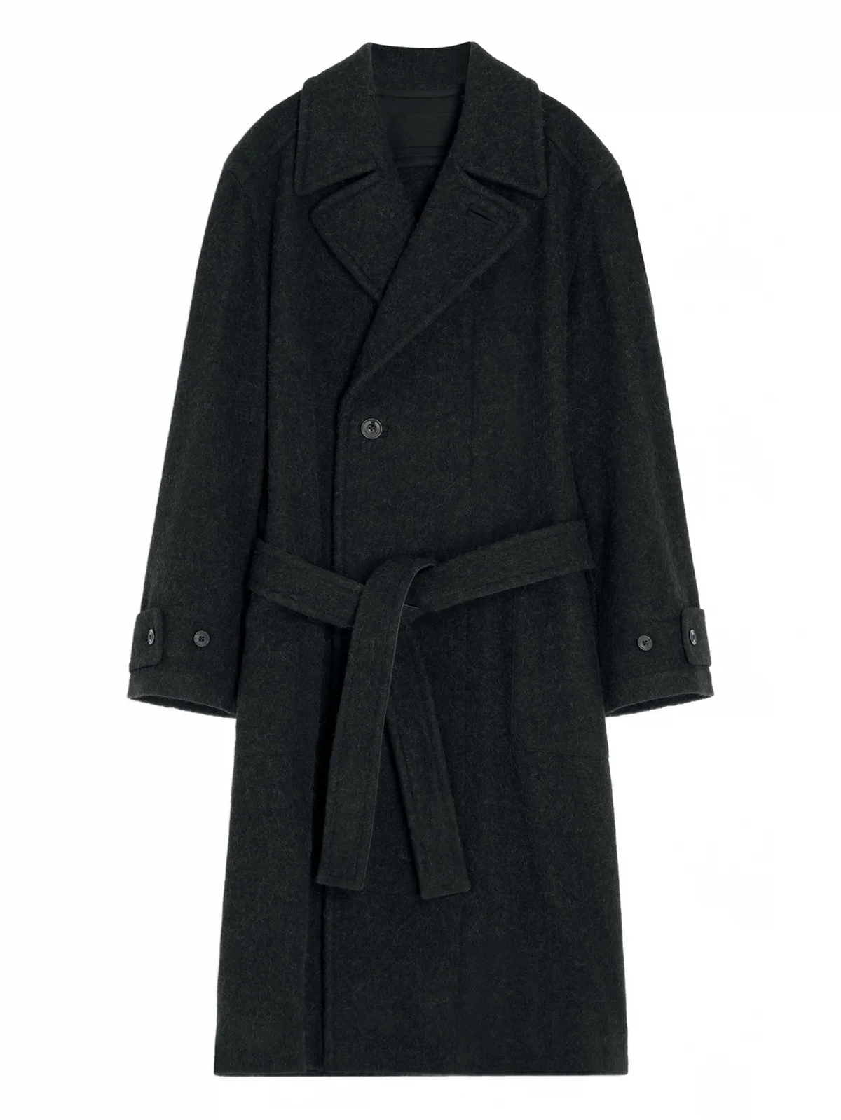 belted double-breasted coat