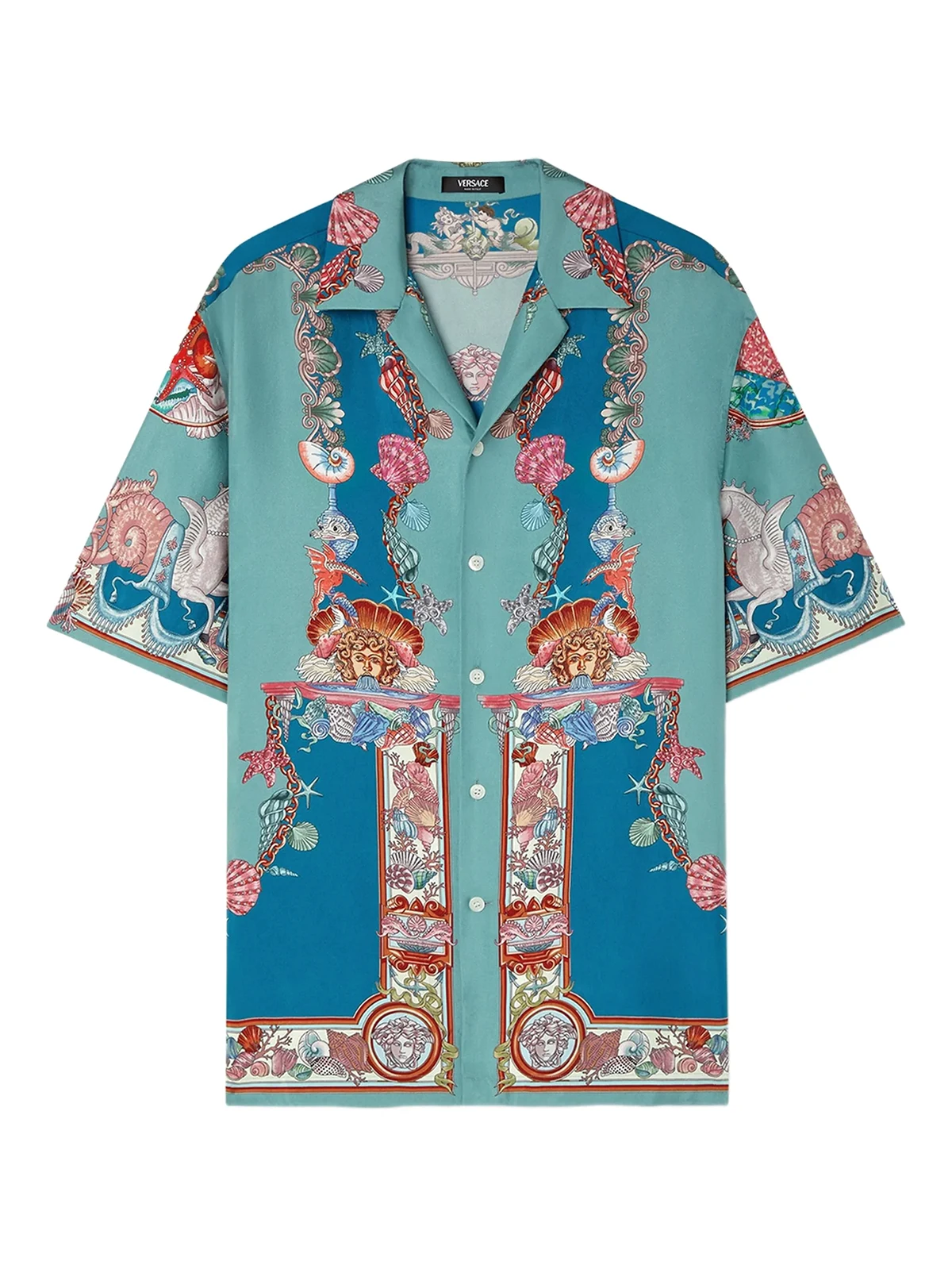 Coral Theatre silk short-sleeve shirt