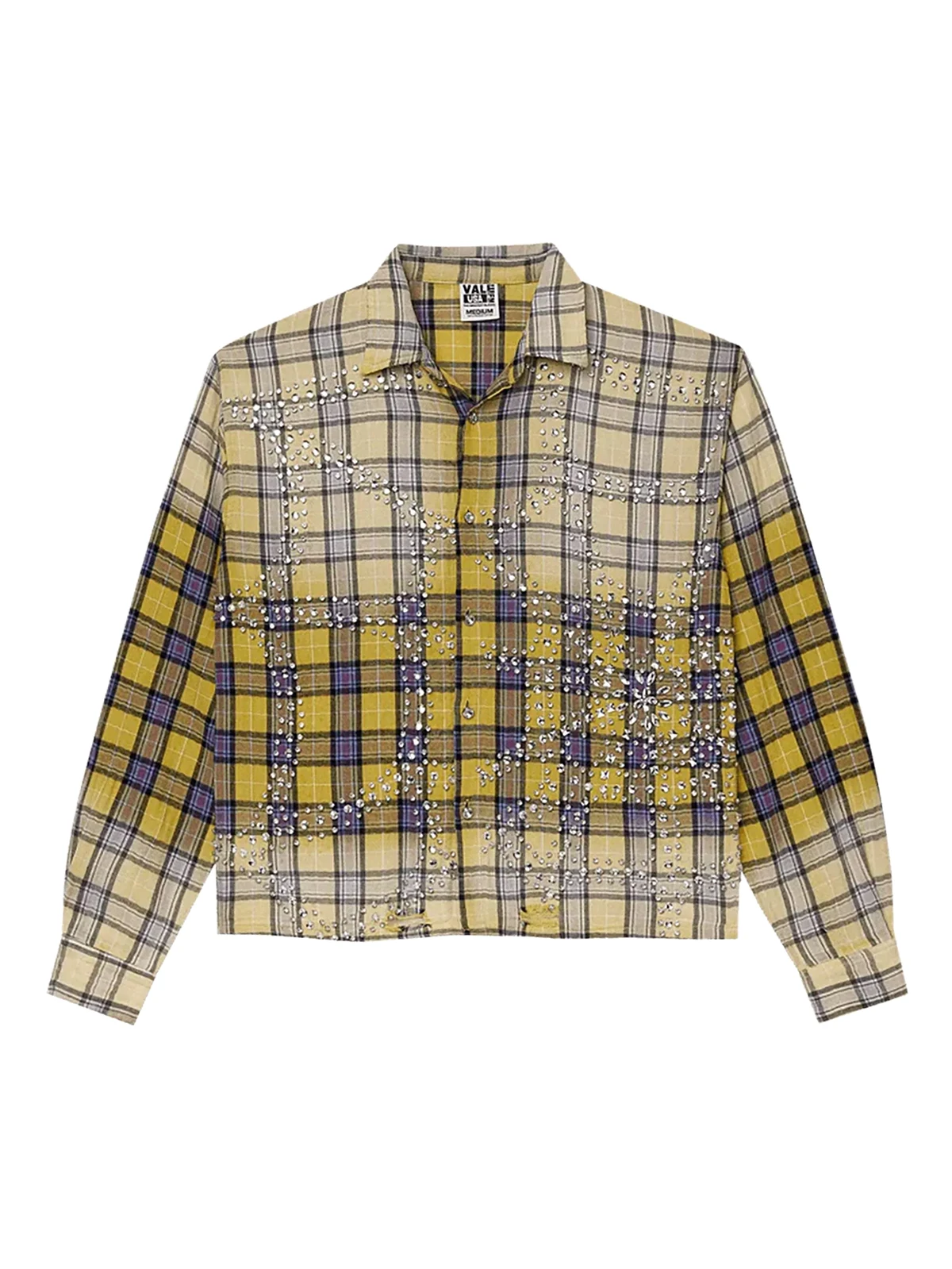 Lemonhead flannel rhinestone-embellished shirt