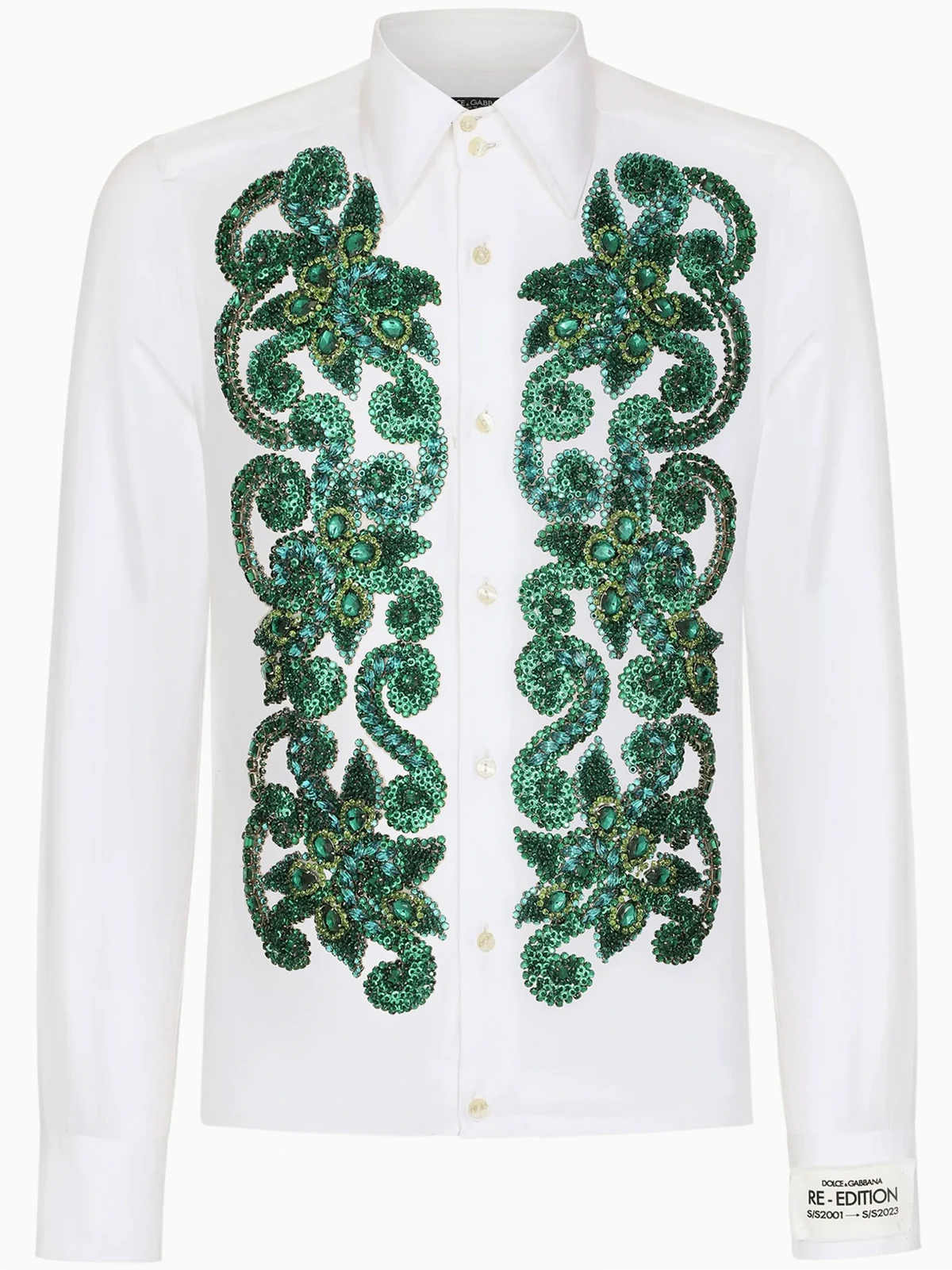 embroidered poplin shirt