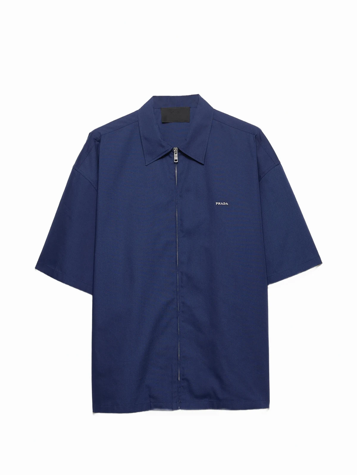 short-sleeved technical cotton shirt