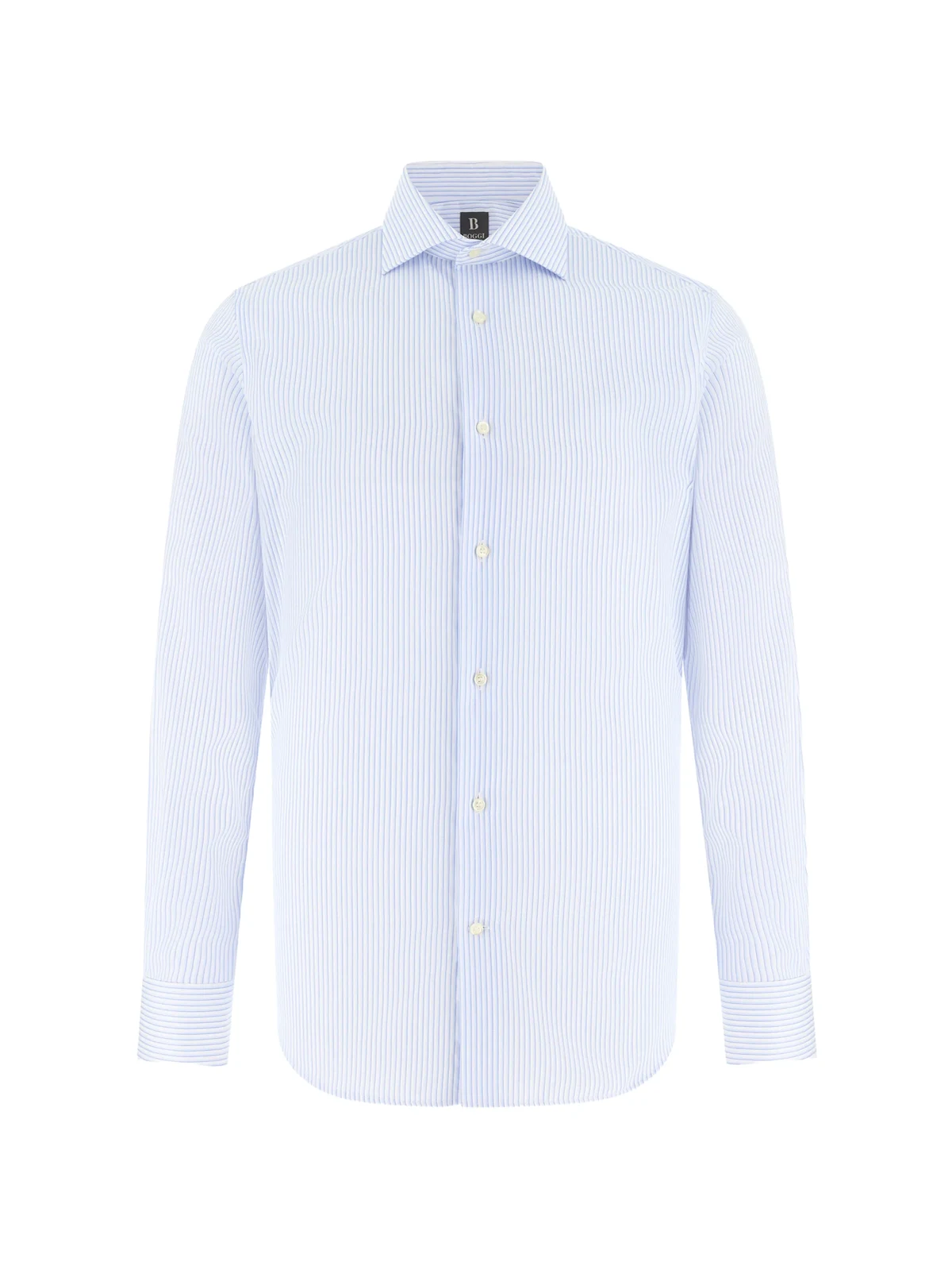 striped windsor-collar shirt