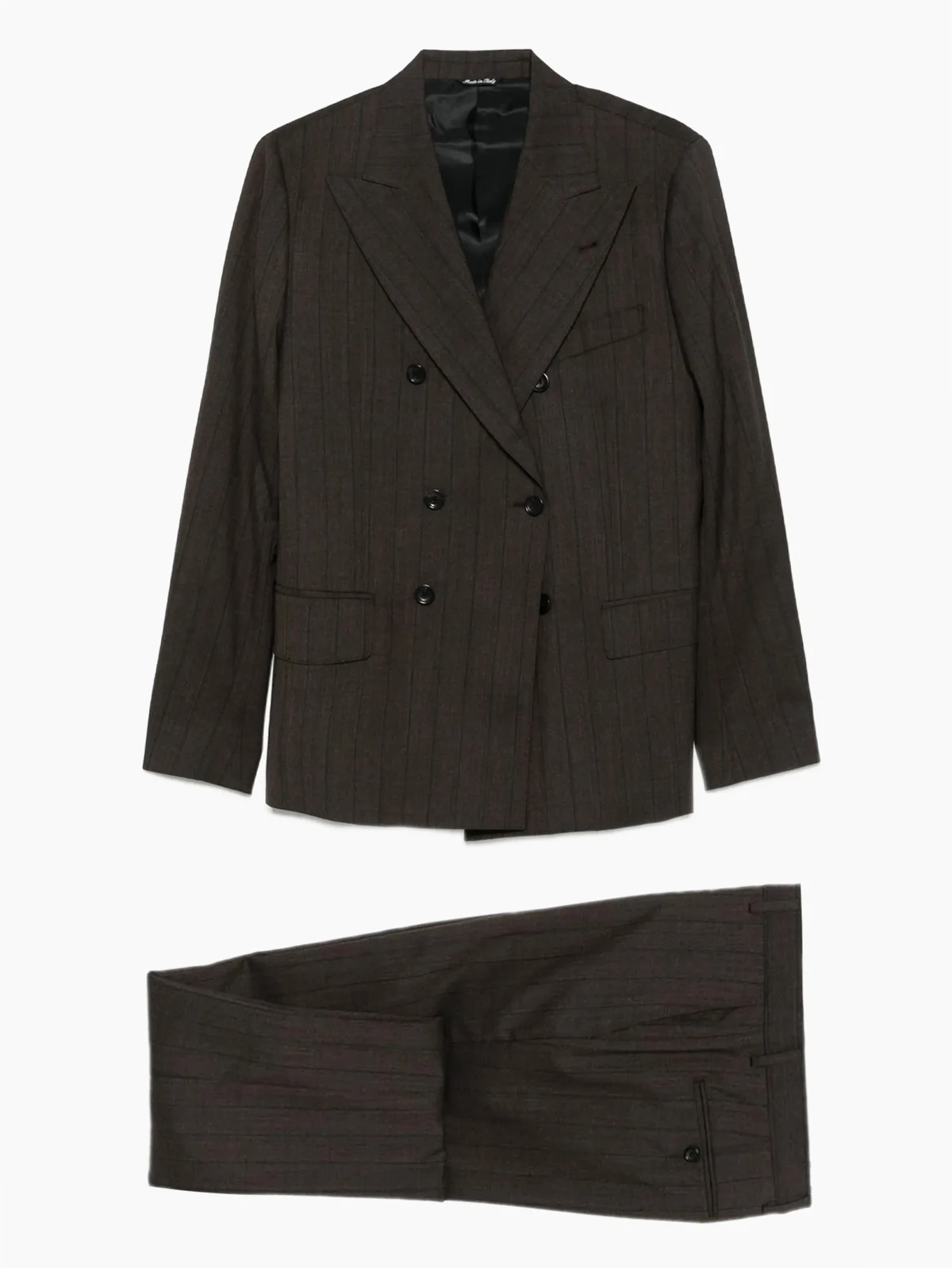 pinstripe double-breasted suit
