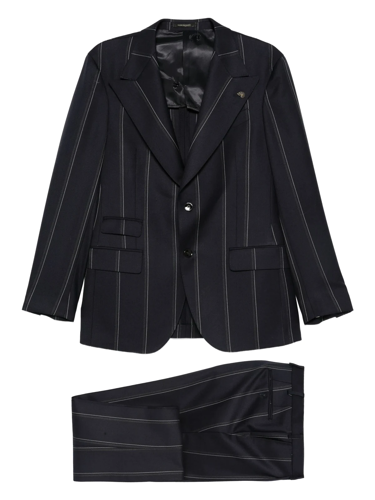 single-breasted pinstripe suit