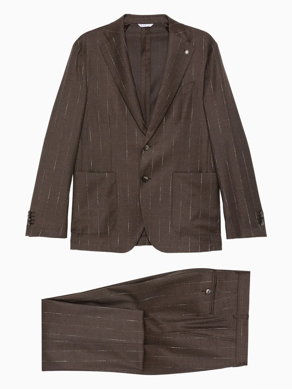 wool-blend single-breasted suit