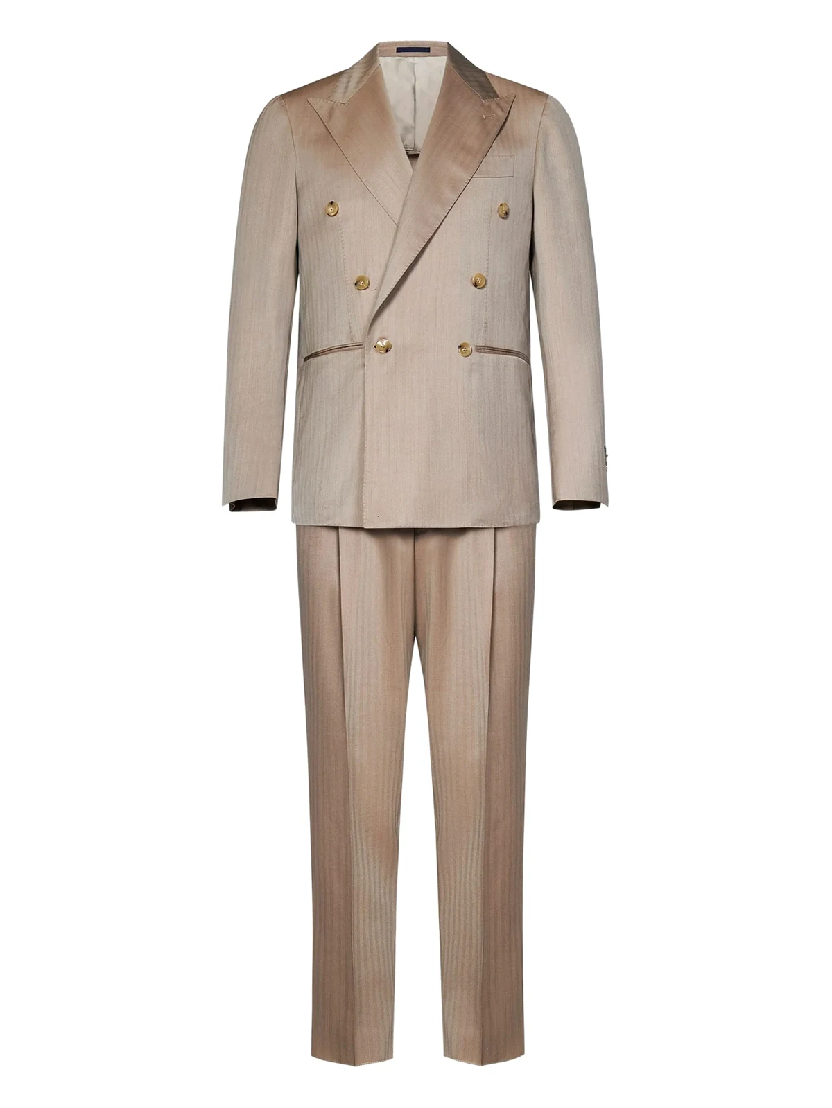 double-breasted wool suit