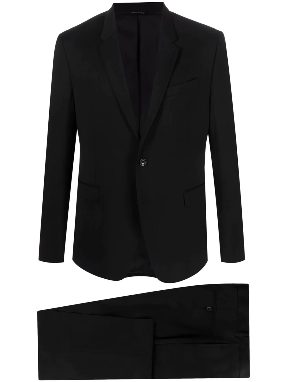 single-breasted wool suit